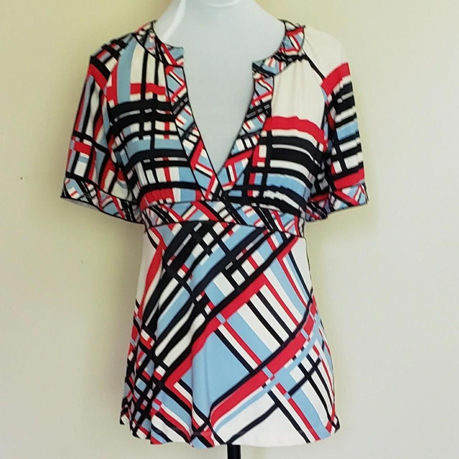Vintage BCBGMAXZRIA V-Neck Empire Waist Flattering Women's Top XS Size XS / US 0-2 / IT 36-38 - 3 Thumbnail