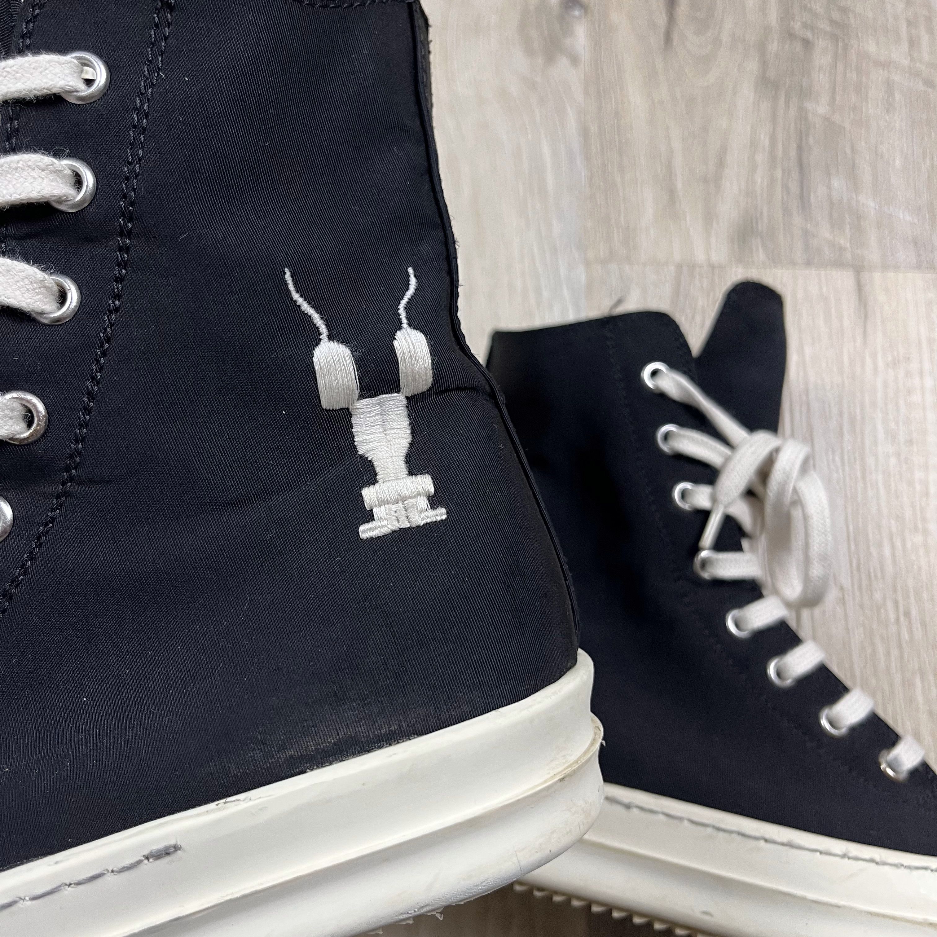 Rick Owens Drkshdw Rick Owens DRKSHDW 17SS Walrus Embroidered Ramones High 35.5 Size US 5 / IT 35 - 7 Thumbnail