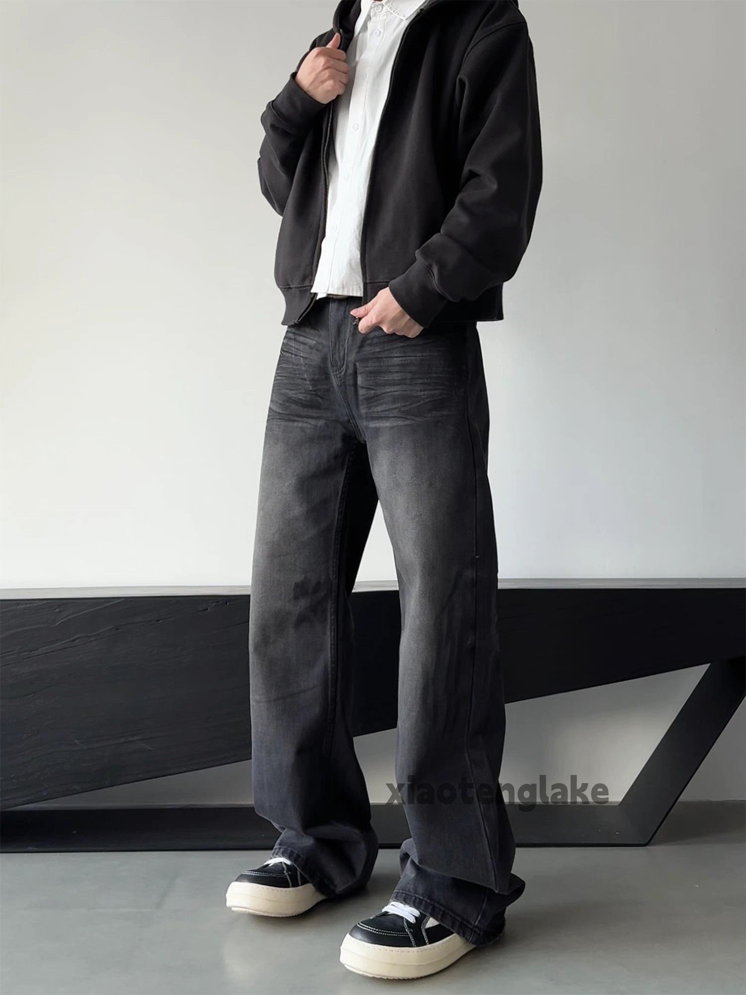 Designer × Jean × Vintage Unisex washed faded cleanfit yuppie loose baggy jeans Size US 32 / EU 48 - 5 Thumbnail