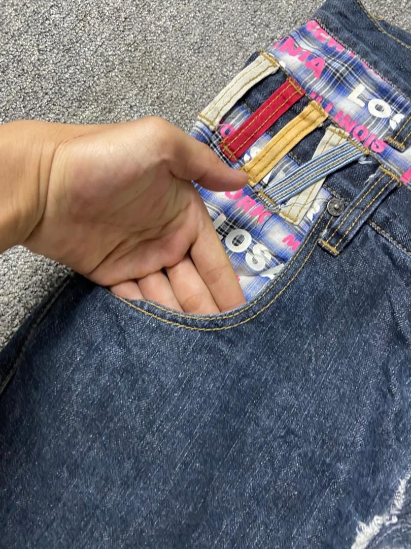 Japanese Brand NYLAUS Genuine Double Waist Three Quarter Jeans (186) Size US 29 - 11 Thumbnail
