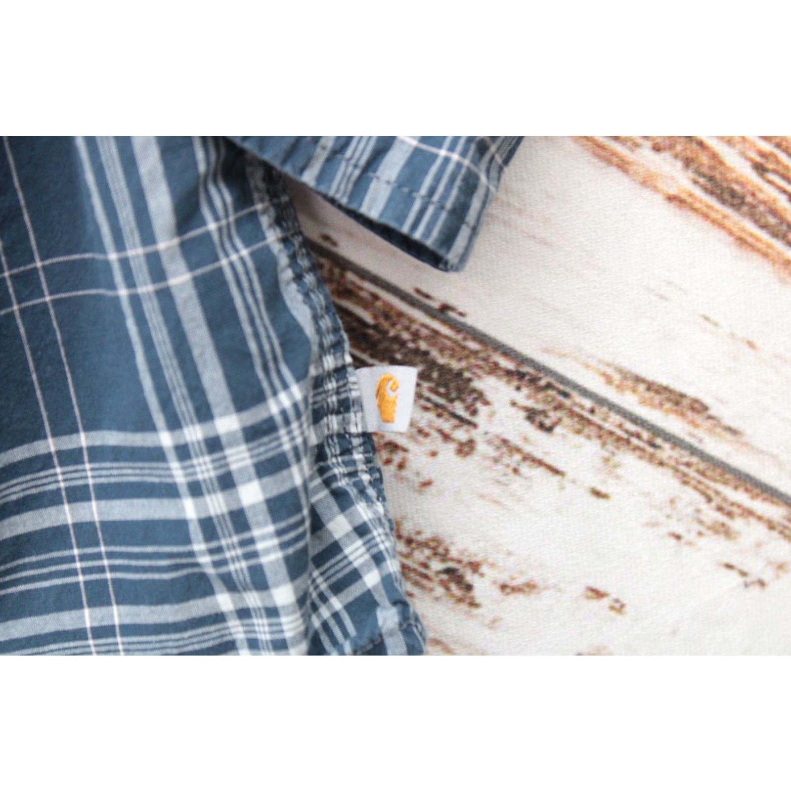 Carhartt VINTAGE Carhartt Shirt Women’s Large Blue Plaid Fairview Roll Tab Sleeve Button Up Work Size L / US 10 / IT 46 - 3 Thumbnail