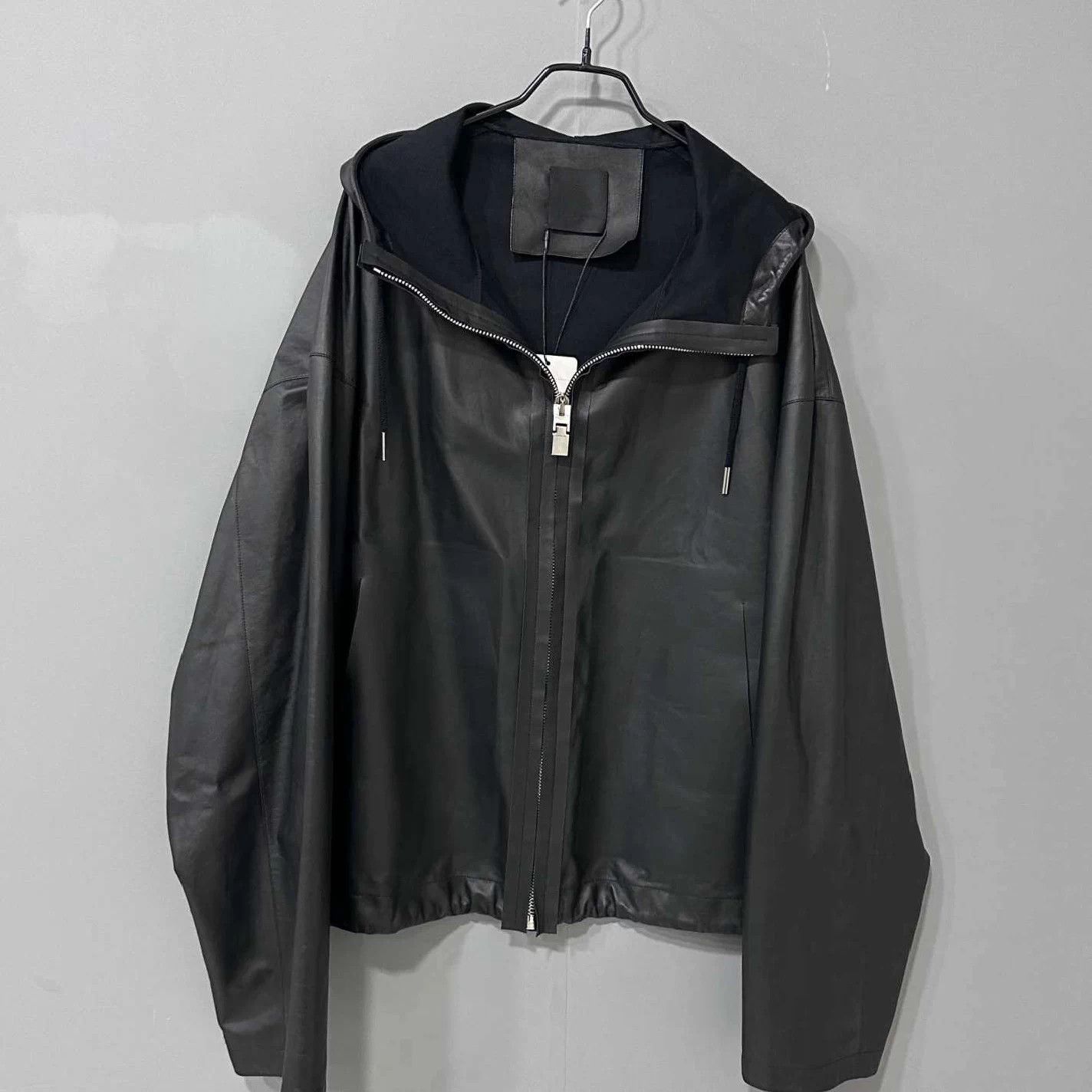 Givenchy GIVENCHY black casual hooded leather jacket 46 Size XL / US 12-14 / IT 48-50 - 1 Thumbnail
