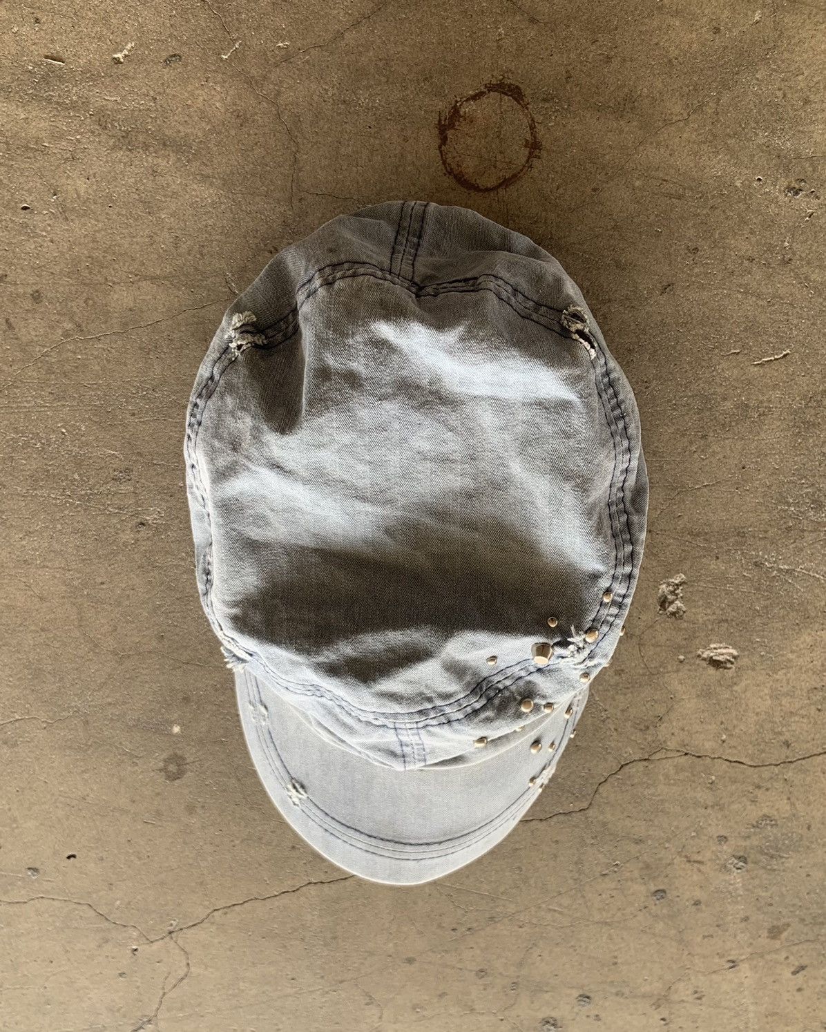 If Six Was Nine × Japanese Brand × Le Grande Bleu (L.G.B.) Vintage Comando Cadet Hats Distressed Faded Black Size ONE SIZE - 4 Thumbnail