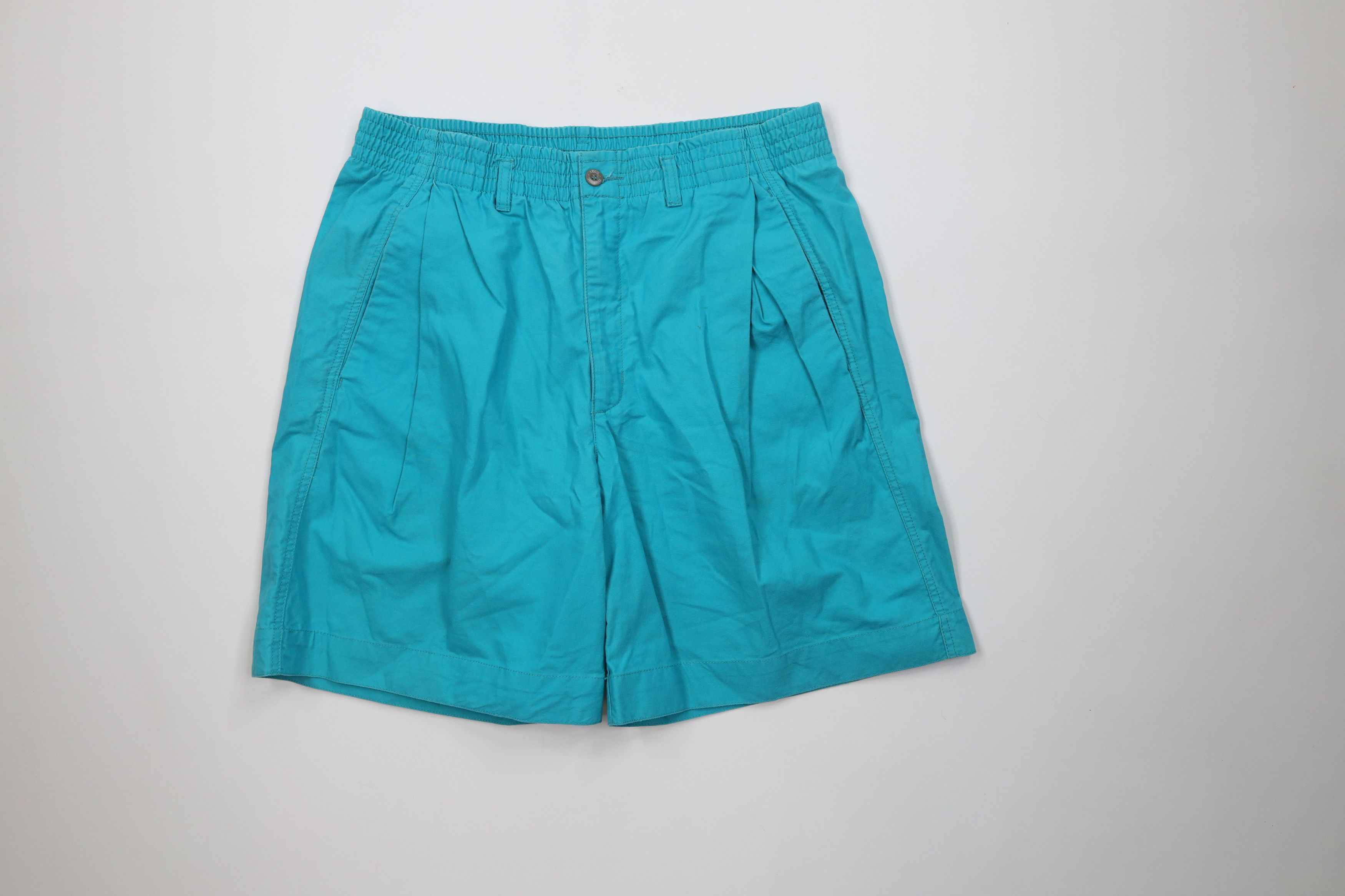 Levi's Vintage 80s 90s Levis Dockers Pleated High Waist Shorts Teal Size US 36 / EU 52 - 1 Thumbnail