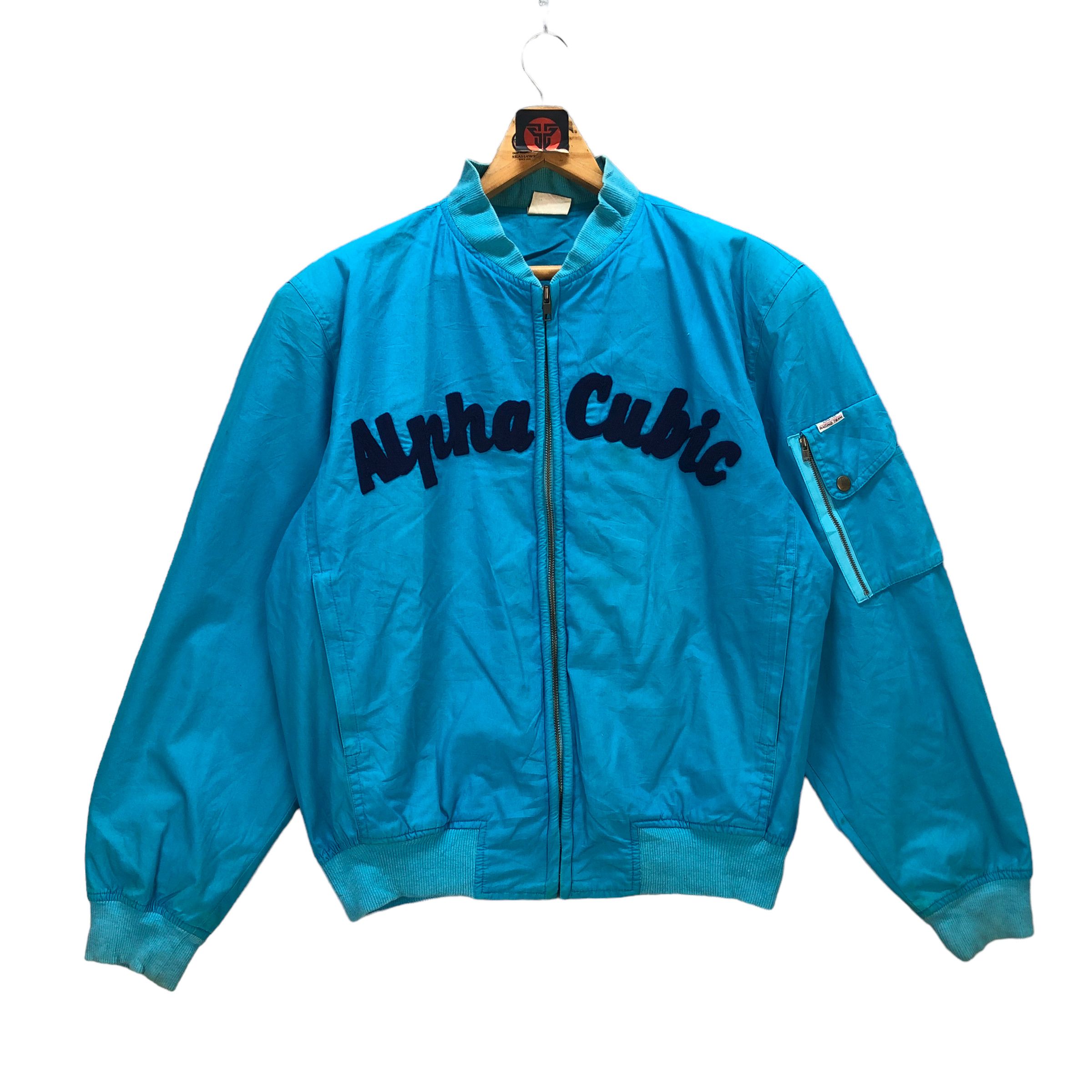 Japanese Brand ALPHA CUBIC RACING TEAM BOMBER JACKET #7318-129 Size US L / EU 52-54 / 3 - 1 Thumbnail