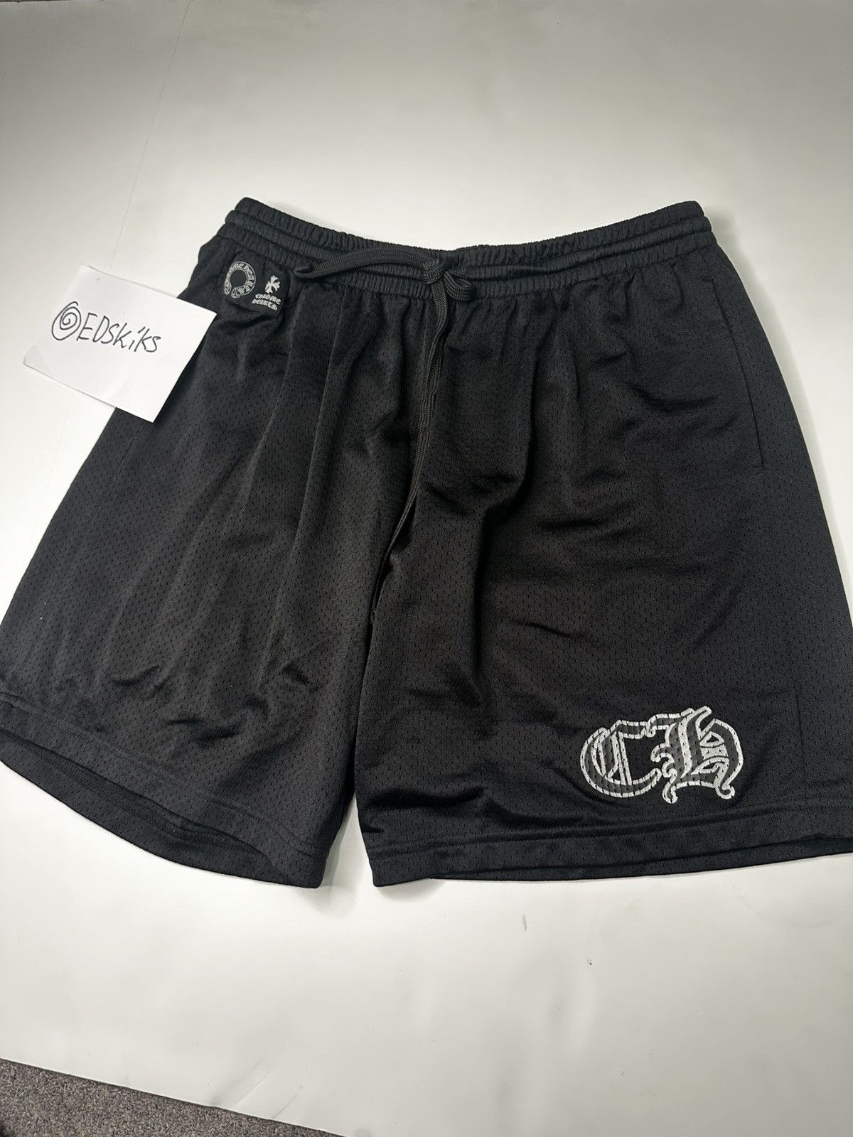 Chrome Hearts Chrome Hearts Mesh Varsity Shorts (Black) XL Size US 30 / EU 46 - 2 Thumbnail