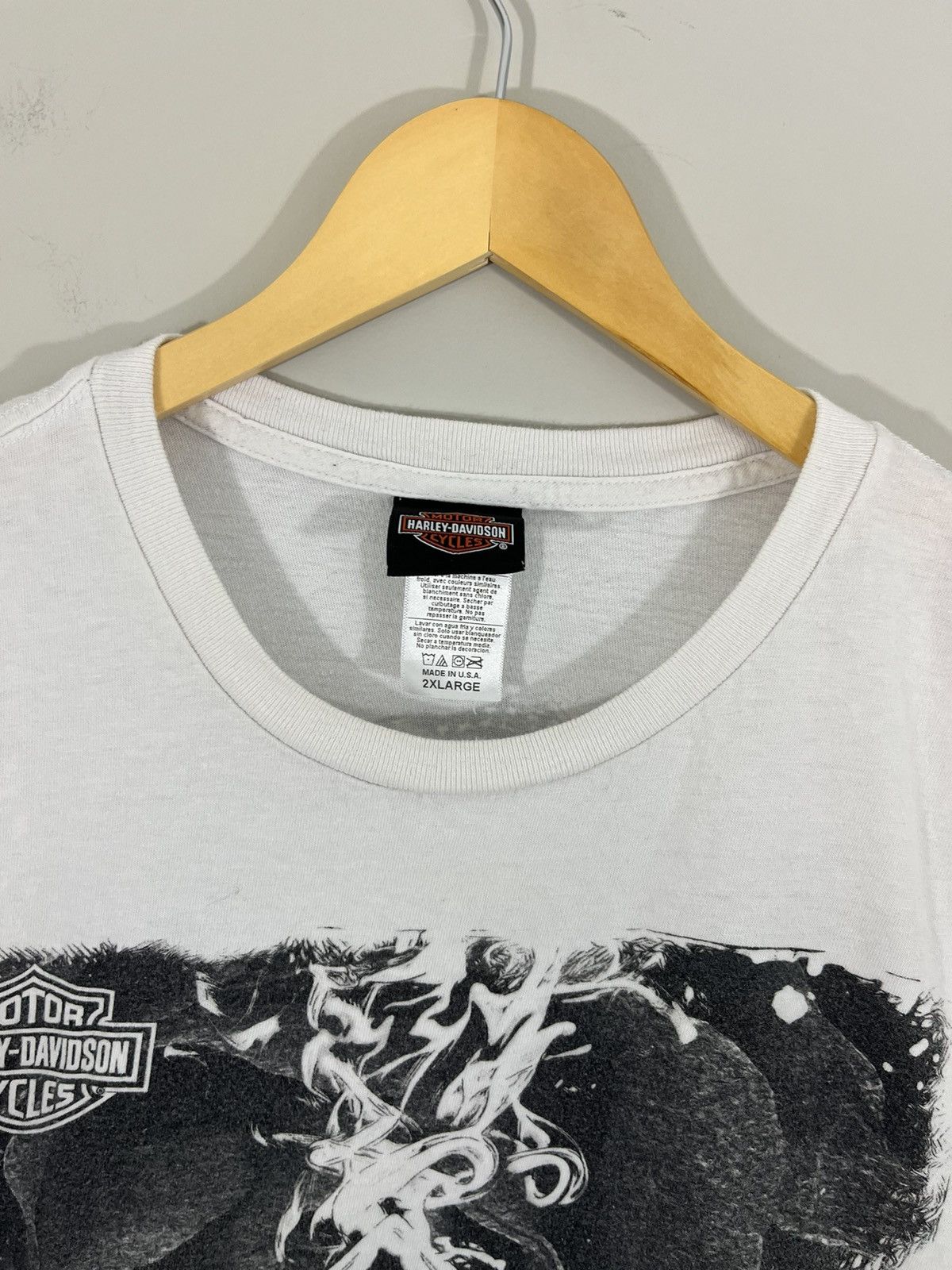 Harley Davidson Thrashed Harley Davidson Distressed Skull Boxy Fit Cut Off Size US XXL / EU 58 / 5 - 5 Thumbnail