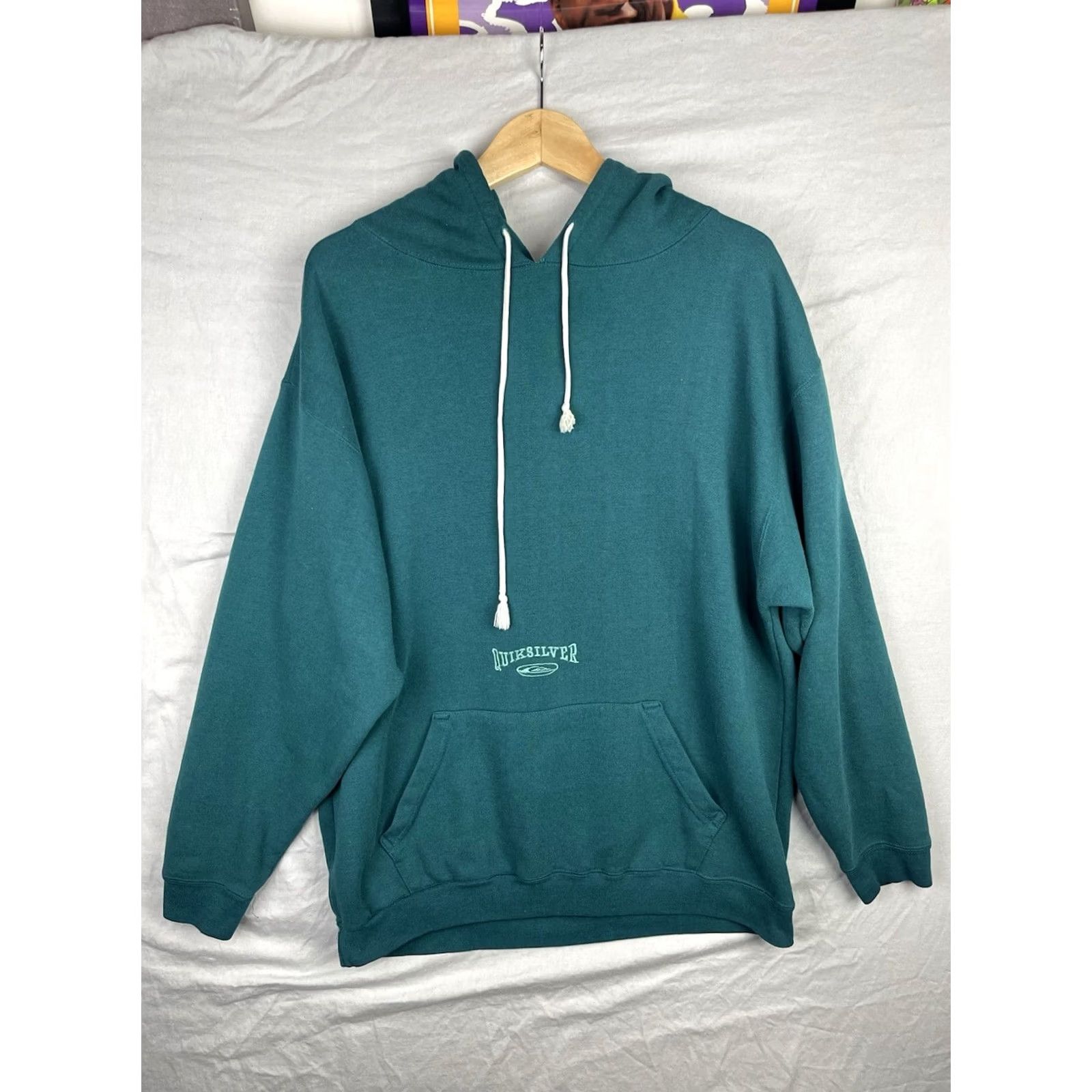 Quiksilver Vintage Quiksilver Hoodie Mens XL Green Surf Skate Beach Sweatshirt Size US XL / EU 56 / 4 - 2 Thumbnail