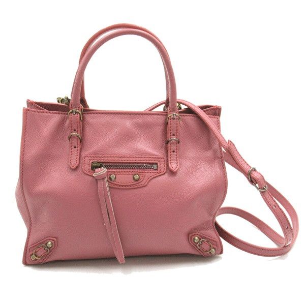 image of Balenciaga Mini Papier Bag in Pink, Women's