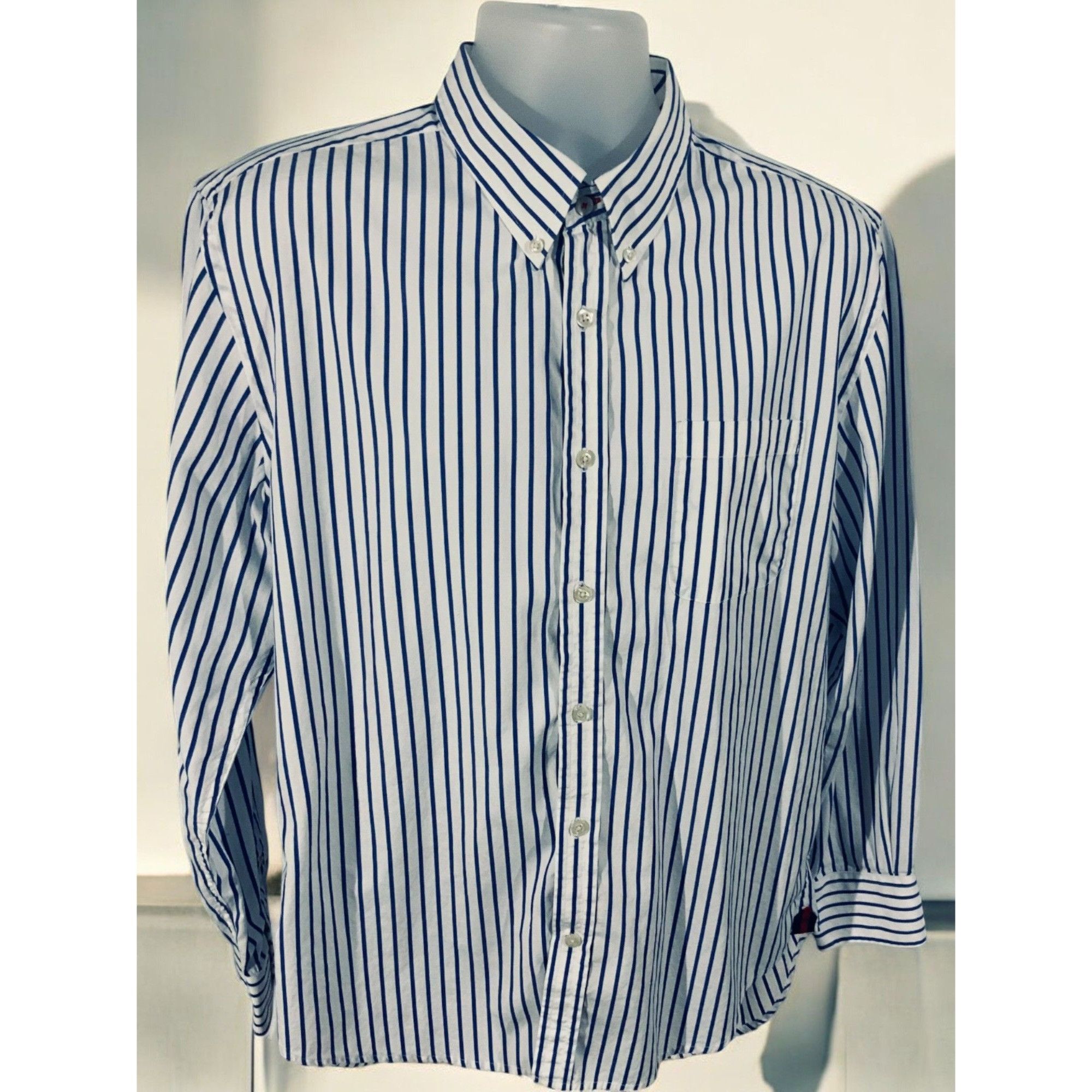 Designer Lincs DC & Co Mens Classic Striped XL Cotton Button Down Size US XL / EU 56 / 4 - 2 Thumbnail