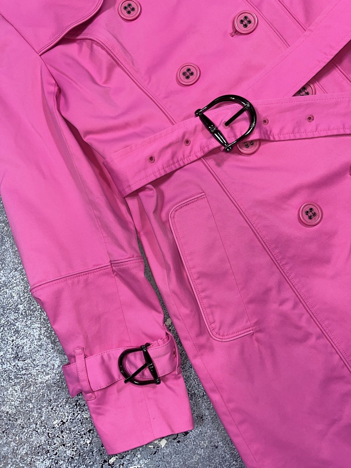 Burberry Rare Pink Barbie Vintage Burberry London Coat Trench Jacket Size S / US 4 / IT 40 - 6 Thumbnail