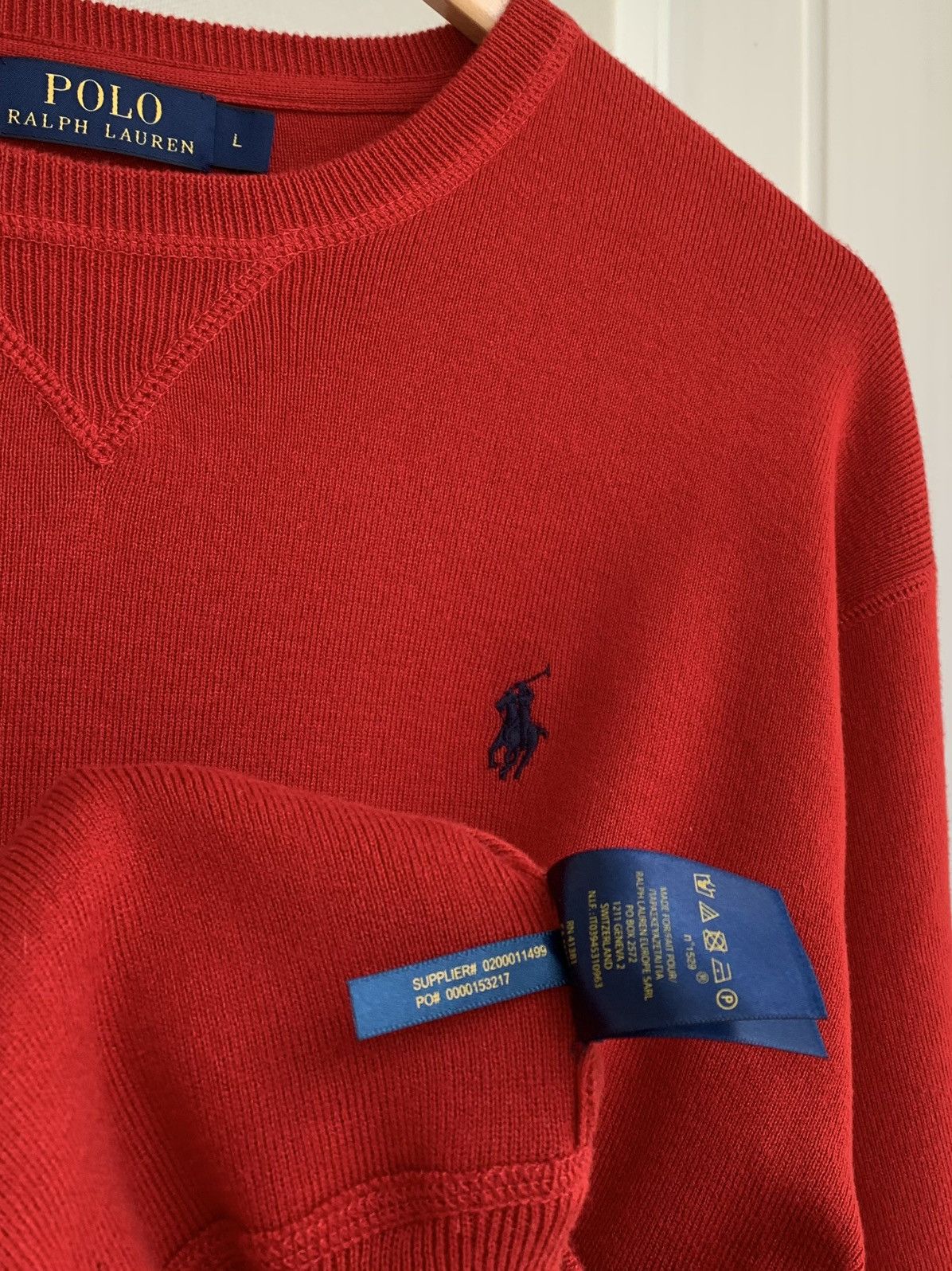 Polo Ralph Lauren Polo Ralph Lauren Sweatshirt Crew Neck Red Mens Size L Size US L / EU 52-54 / 3 - 8 Thumbnail