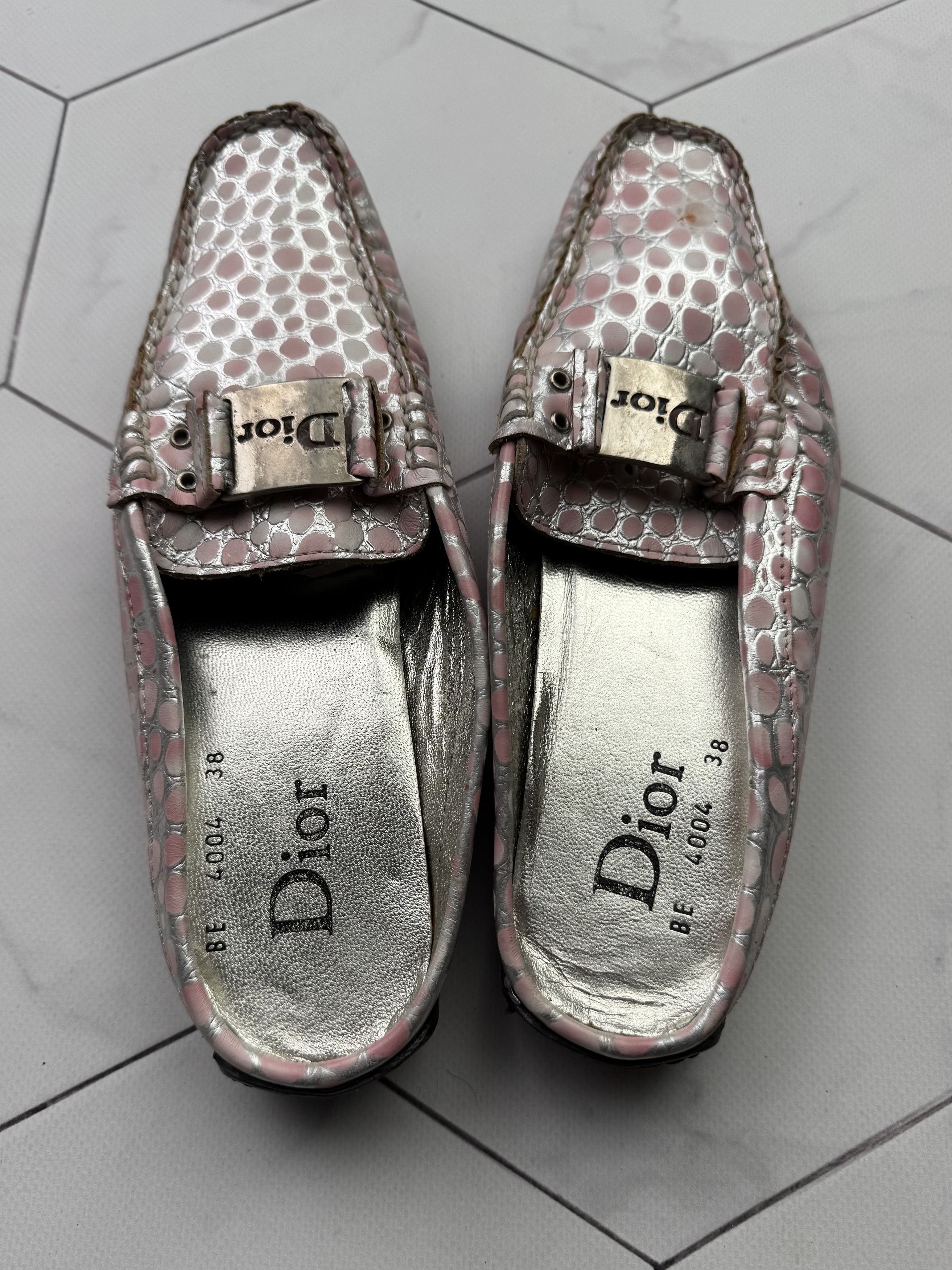 Christian Dior Monsieur Dior Vintage Leather Flats (B265) Size US 8 / IT 38 - 7 Thumbnail