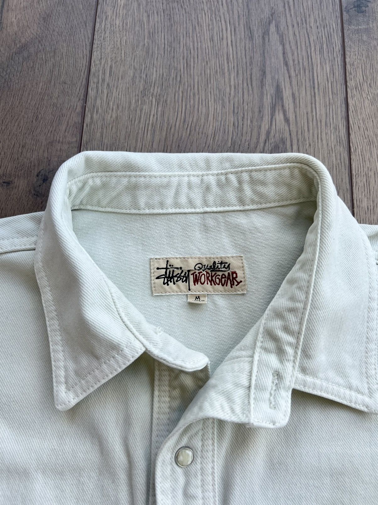 Stussy Stussy Western Denim Shirt “Cream” Medium Size US M / EU 48-50 / 2 - 4 Thumbnail