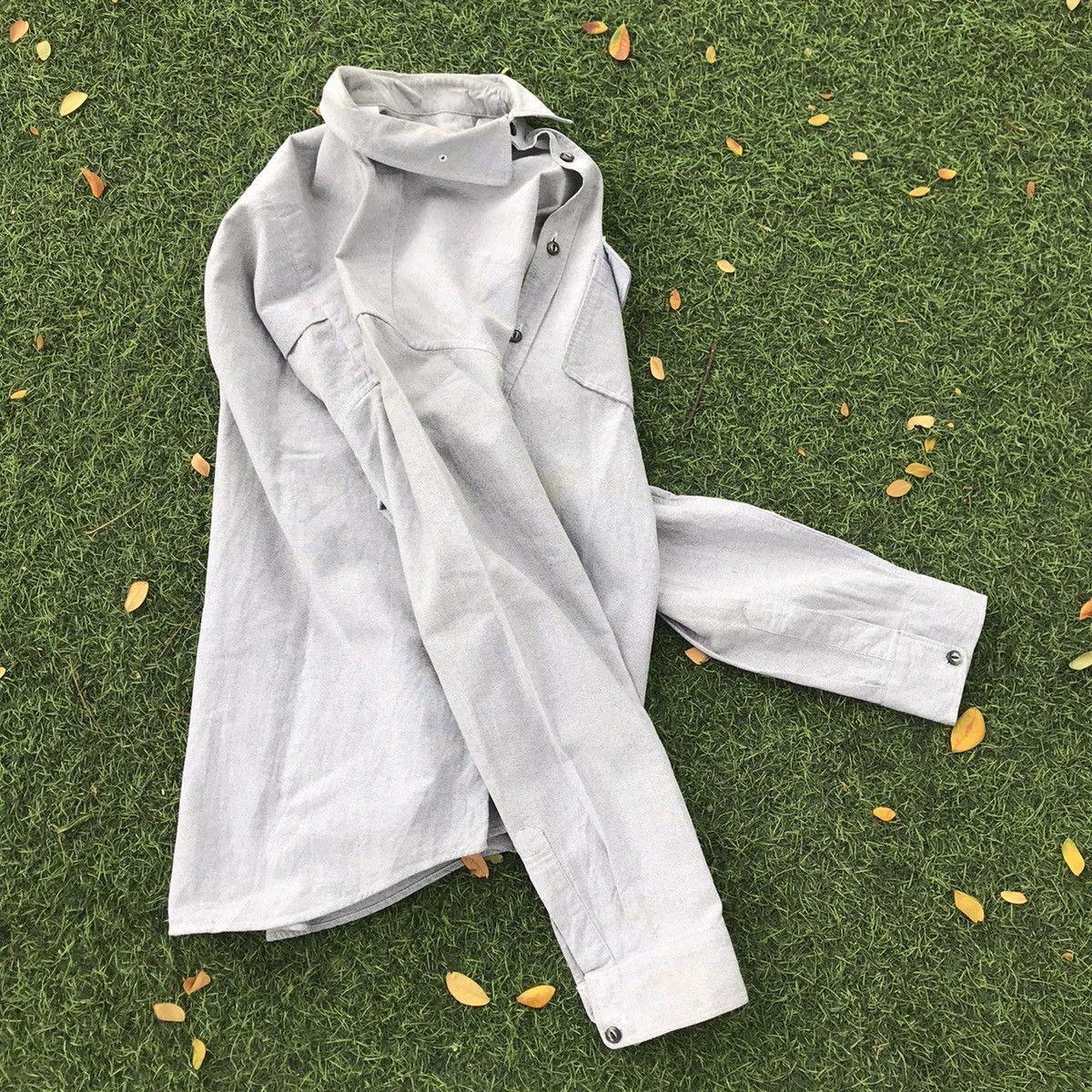 Issey Miyake × Japanese Brand Tac:Tac Grey Shirt Japan Cpo Officer Military Shirt issey mi Size US M / EU 48-50 / 2 - 15 Thumbnail