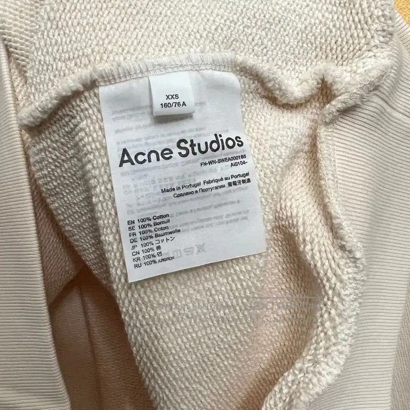 Acne Studios Acne Studios Cream Cotton Graphic Sweatshirt. Size US XXS / EU 40 - 5 Thumbnail