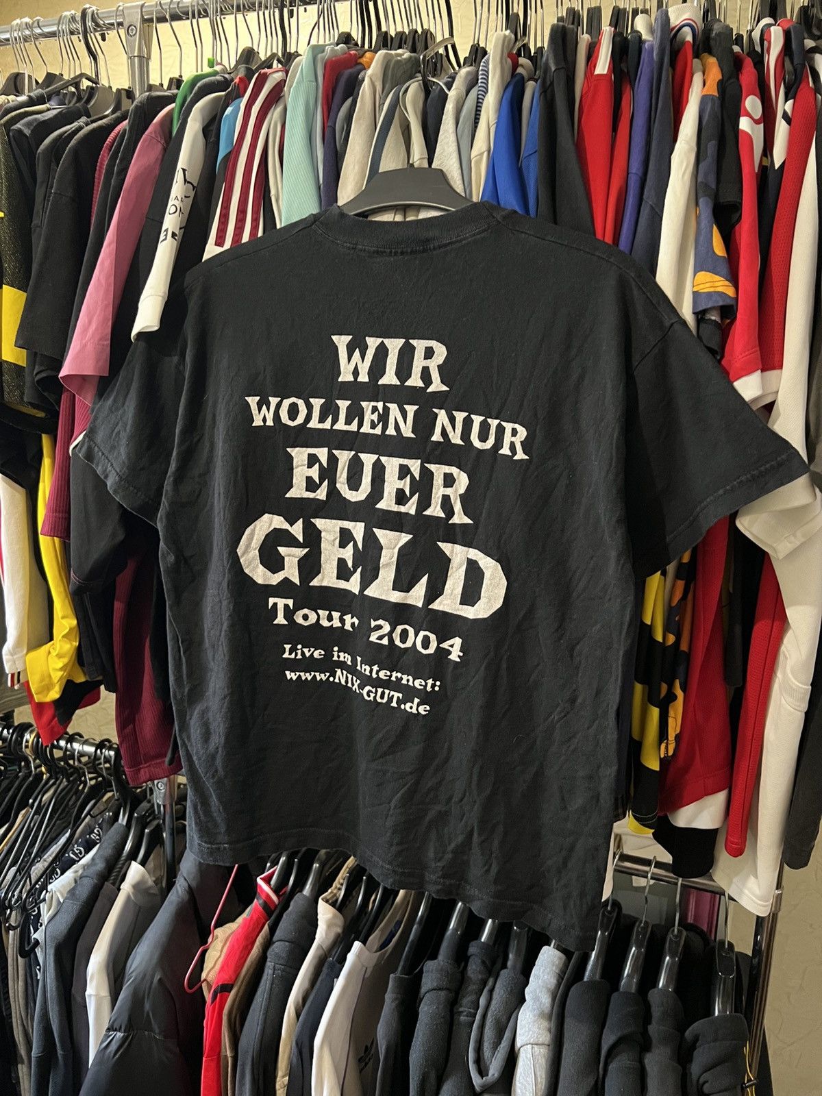 Band Tees × Vintage 2004 VINTAGE SWASTIKA NIX GUT MAILORDER TOUR BAND ROCK TEE Size US M / EU 48-50 / 2 - 2 Thumbnail
