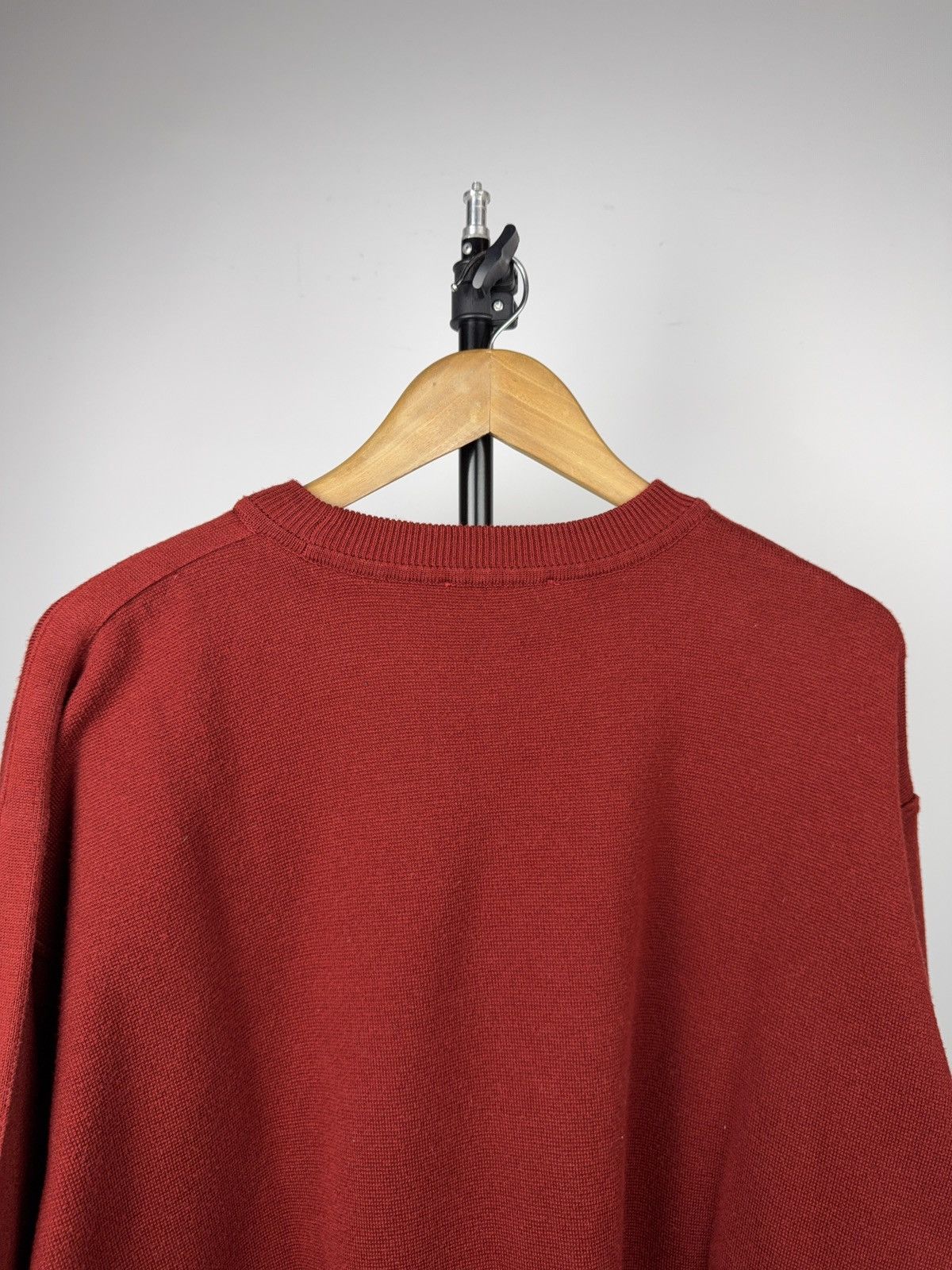 Carlo Colucci Luxury 00s Carlo Colucci Burgundy Knit Sweater Minimalist Size US XL / EU 56 / 4 - 14 Thumbnail