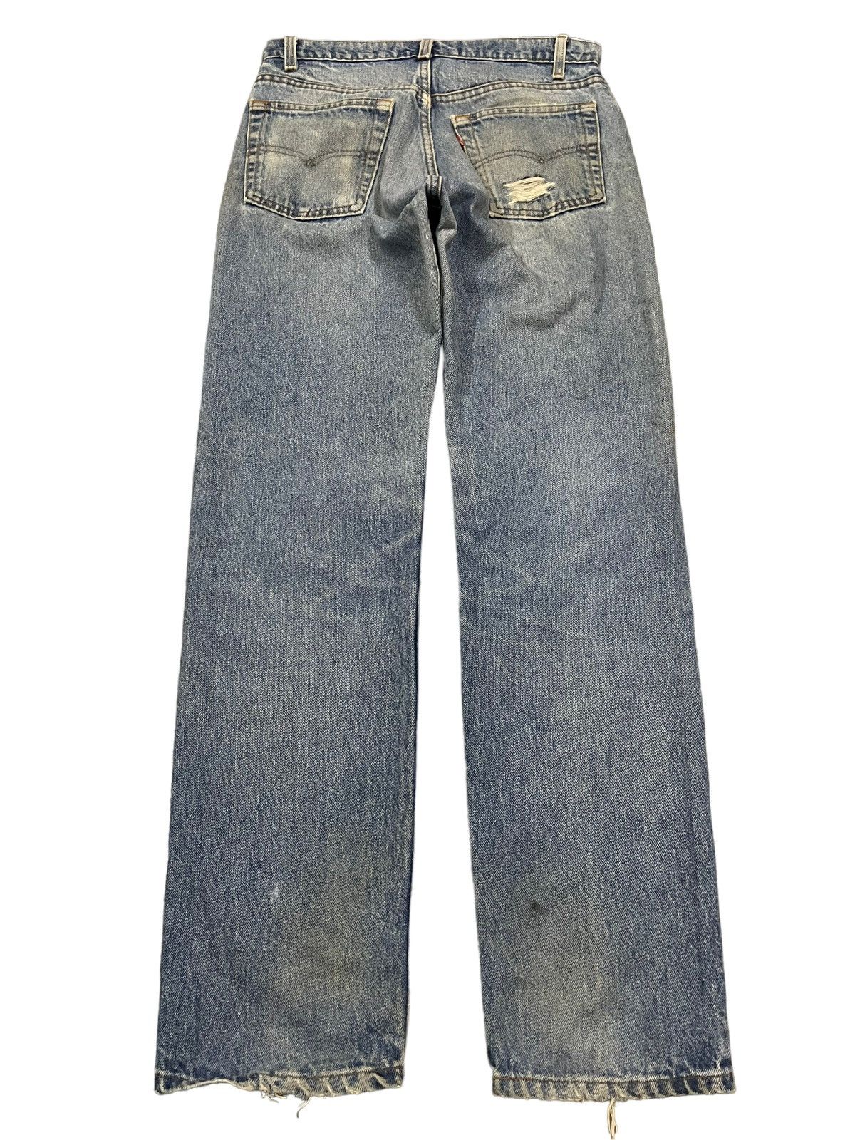 Levi's Vintage Levis 501 Blue Wash Destroyer Distressed Jeans Size US 30 / EU 46 - 2 Thumbnail