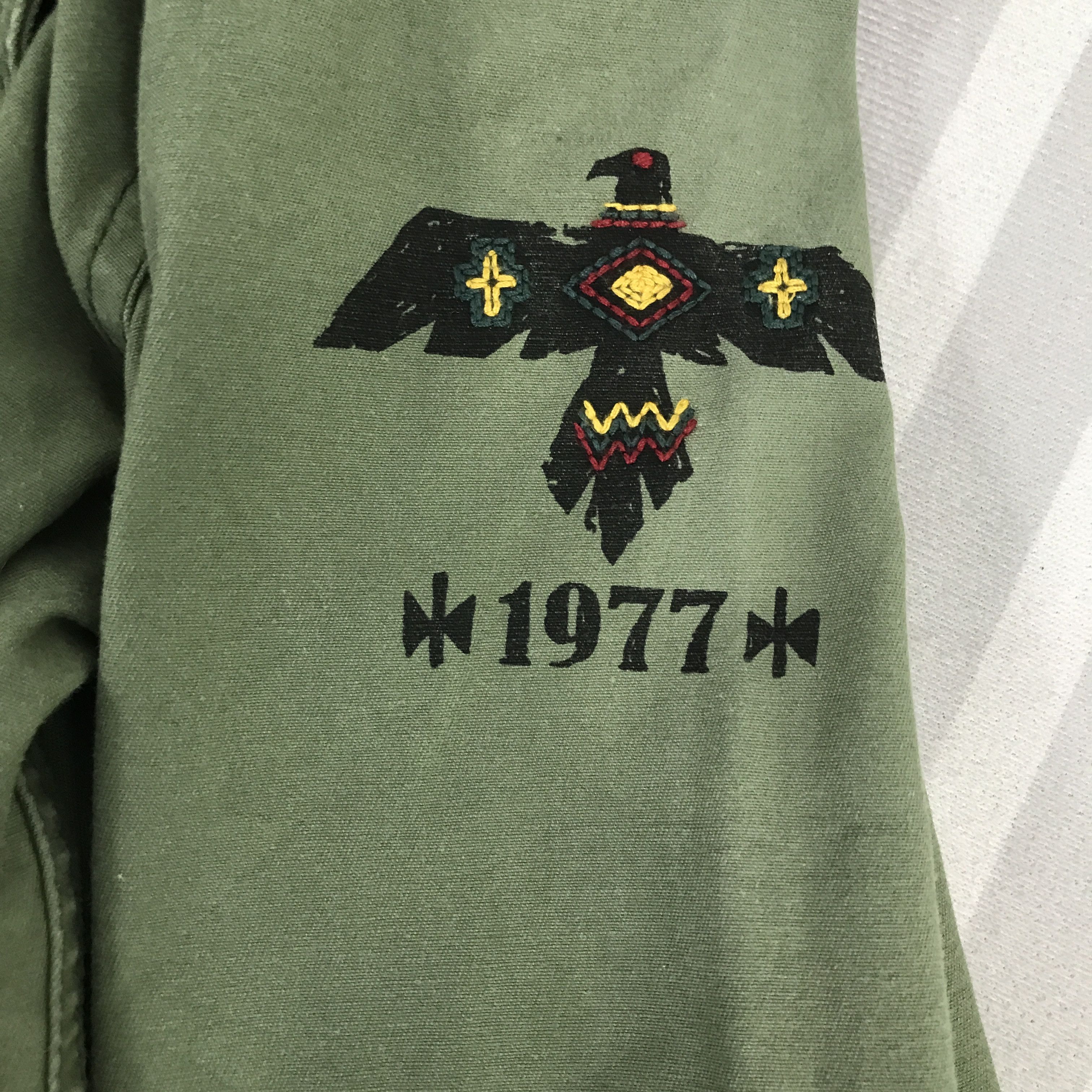 Japanese Brand × Vintage Vintage T.C Army Titicaca design Og107 Jacket Size US L / EU 52-54 / 3 - 11 Thumbnail