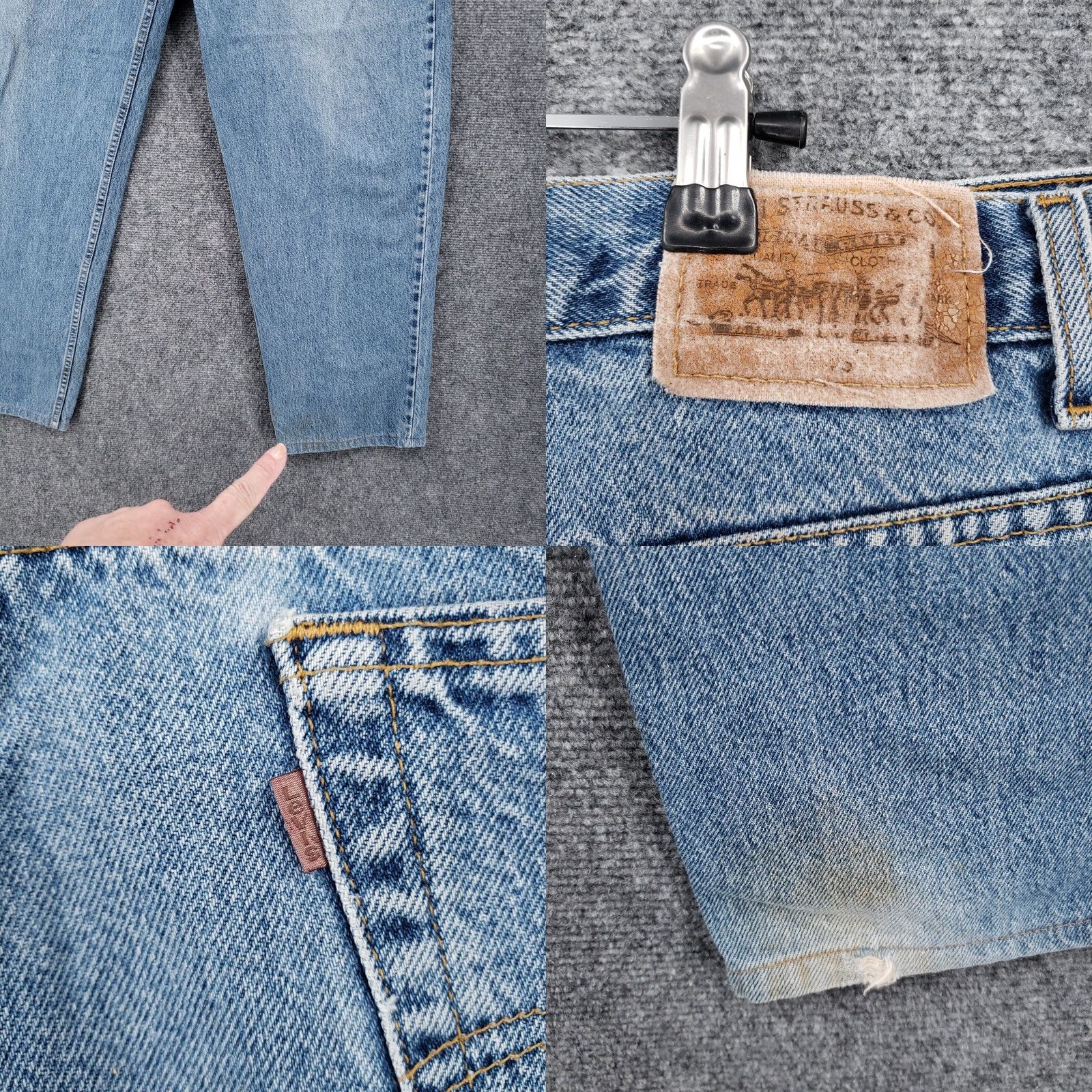 Levi's VINTAGE Levis Jeans 44x29 Blue Medium Wash Straight Leg Brown Tab Mens Size US 44 / EU 60 - 10 Thumbnail