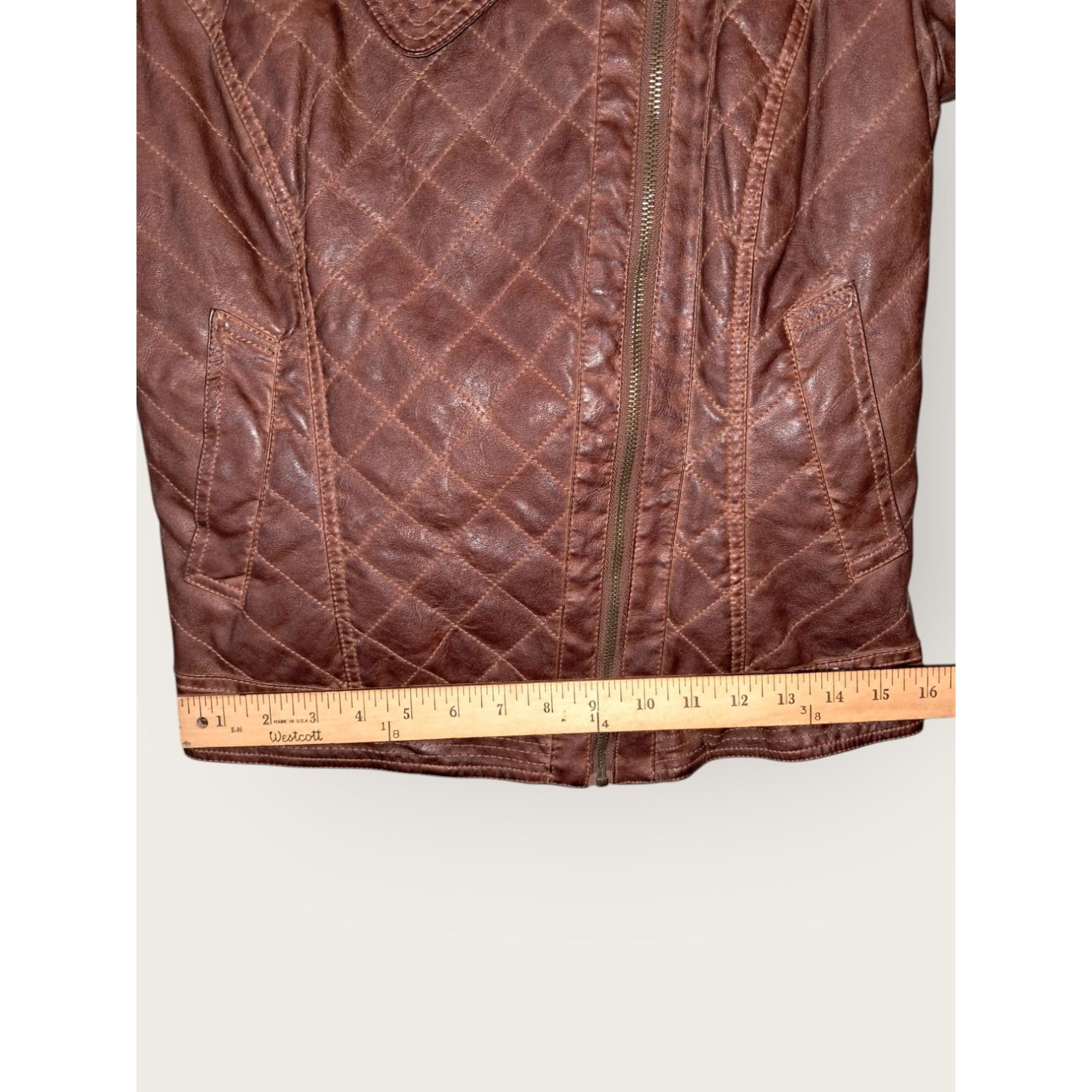 Guess Guess Women's Deep Brown Faux Leather Jacket Size Medium Size M / US 6-8 / IT 42-44 - 13 Thumbnail