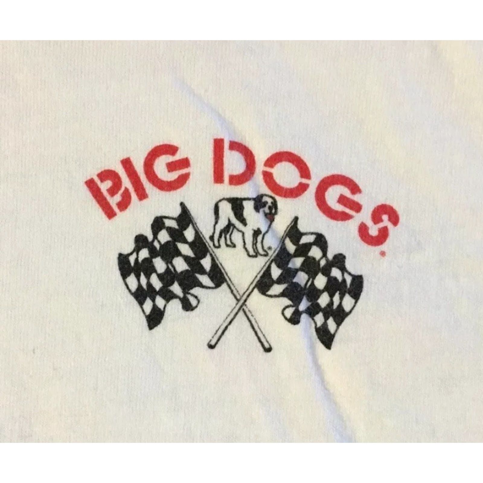 Big Dogs Vtg 90s Big Dogs NASCAR Parody Shirt M Dale Earnhardt Joke Race Car Funny Grunge Shirt Mens White USA Cars Humor Retro NASCAR Parody Tee Size US M / EU 48-50 / 2 - 4 Thumbnail