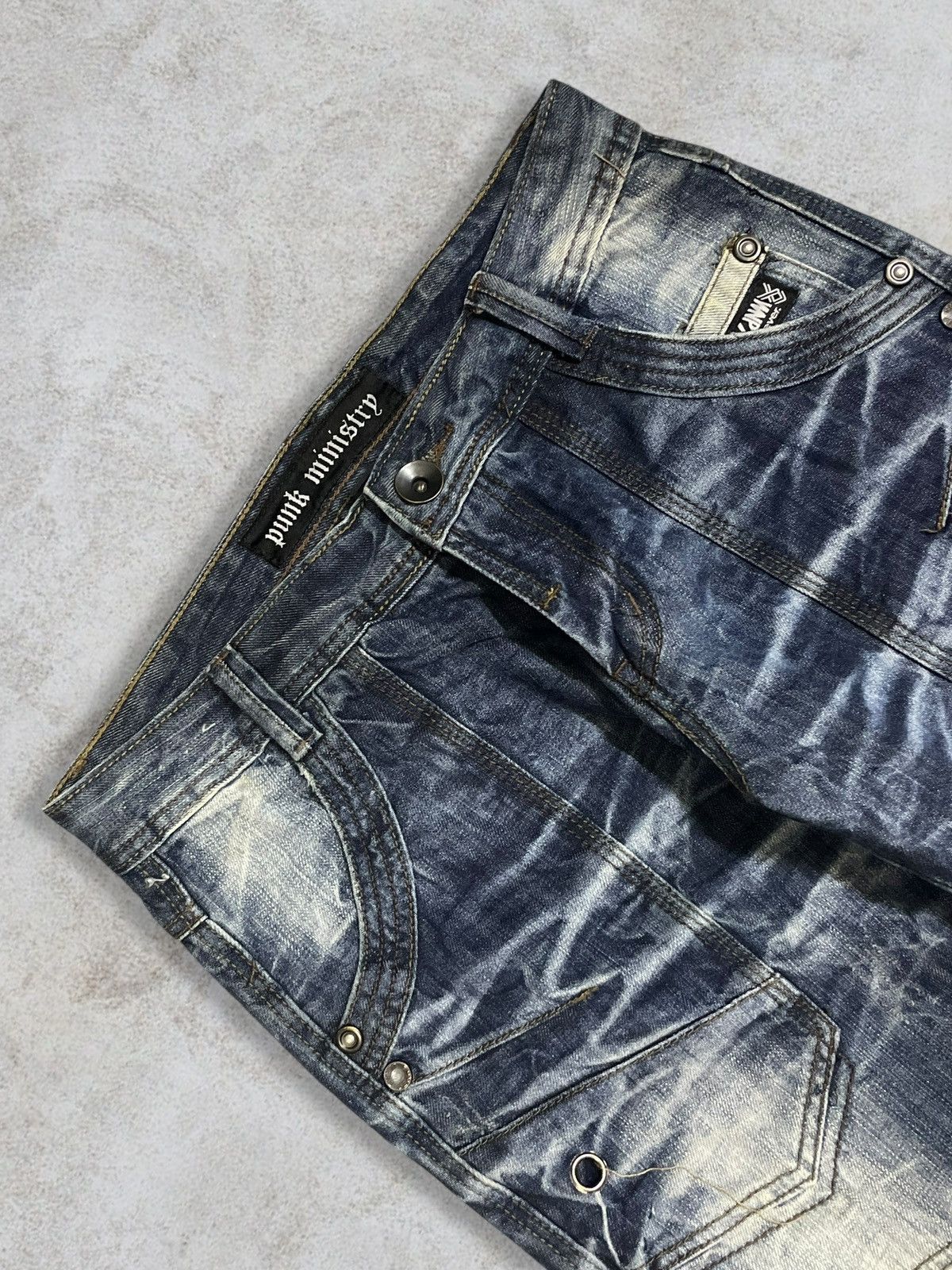 Seditionaries Vintage Japanese Denim Punk Ministry Crazy Washed Goth Jeans Size US 30 / EU 46 - 4 Thumbnail
