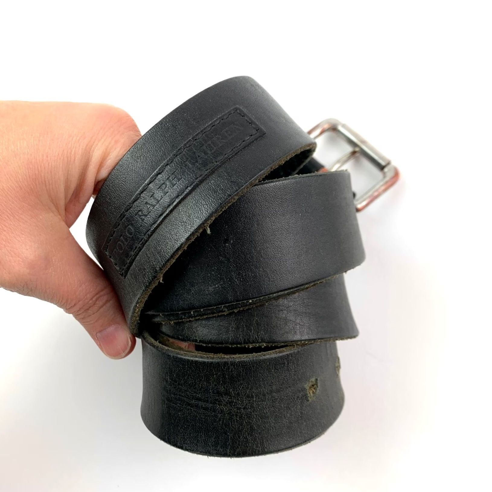 Polo Ralph Lauren Polo Ralph Lauren Belt Leather Black 1.5 in Solid Classic Style Mens Size 58 Size US XXL / EU 58 / 5 - 2 Thumbnail