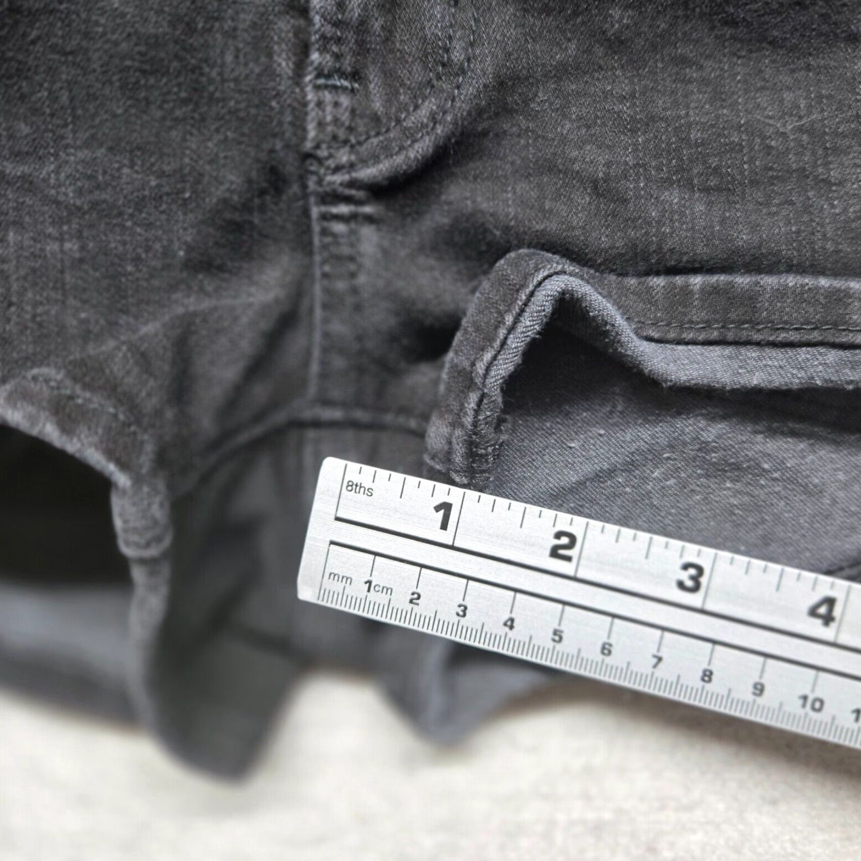 American Eagle Outfitters VINTAGE American Eagle Womens Denim Shorts 0 High Rise Cut-Off Stretch Black 90s Summer Women Size 25" / US 0 / IT 36 - 6 Thumbnail