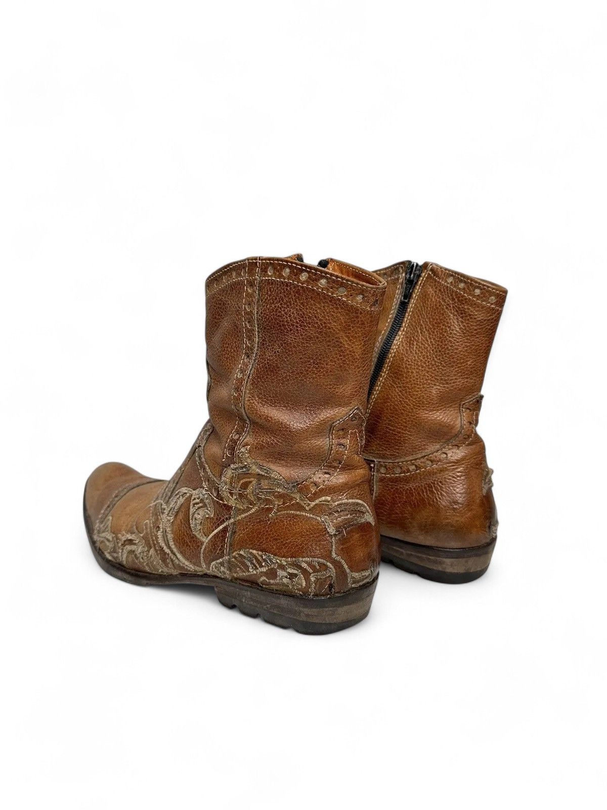 Western Rise Vintage U.S Navy Brown Leather Boots Military Workwear Style Size US 7 / EU 40 - 5 Thumbnail