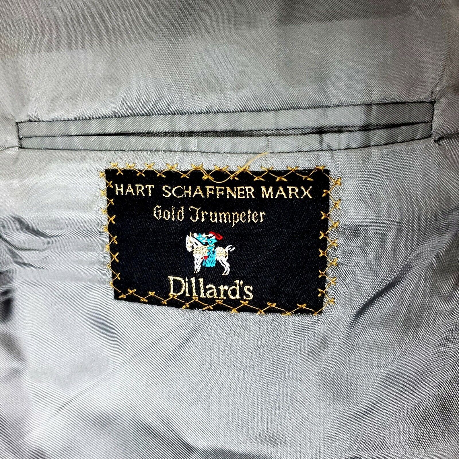 Hart Schaffner Marx Hart Schaffner Marx Gold Trumpeter 2 Button Sport Coat 44R B Size 44R - 7 Thumbnail