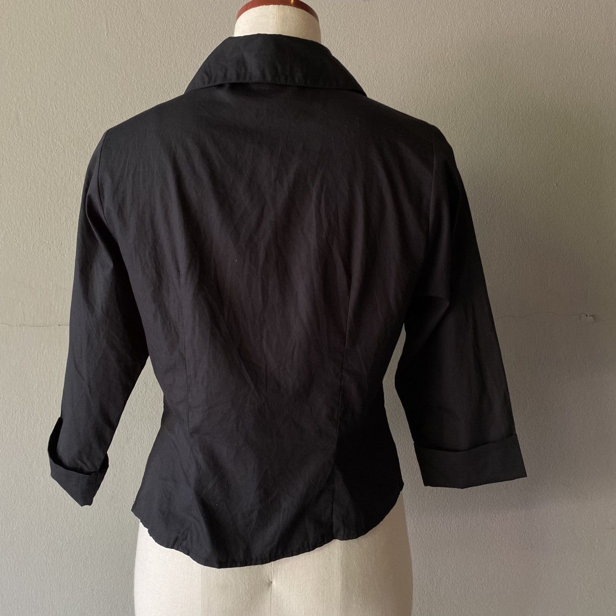 Japanese Brand × Seditionaries PEACE NOW Y2K Punk Fitted Black Ruffle Trim Blouse Size M / US 6-8 / IT 42-44 - 14 Thumbnail