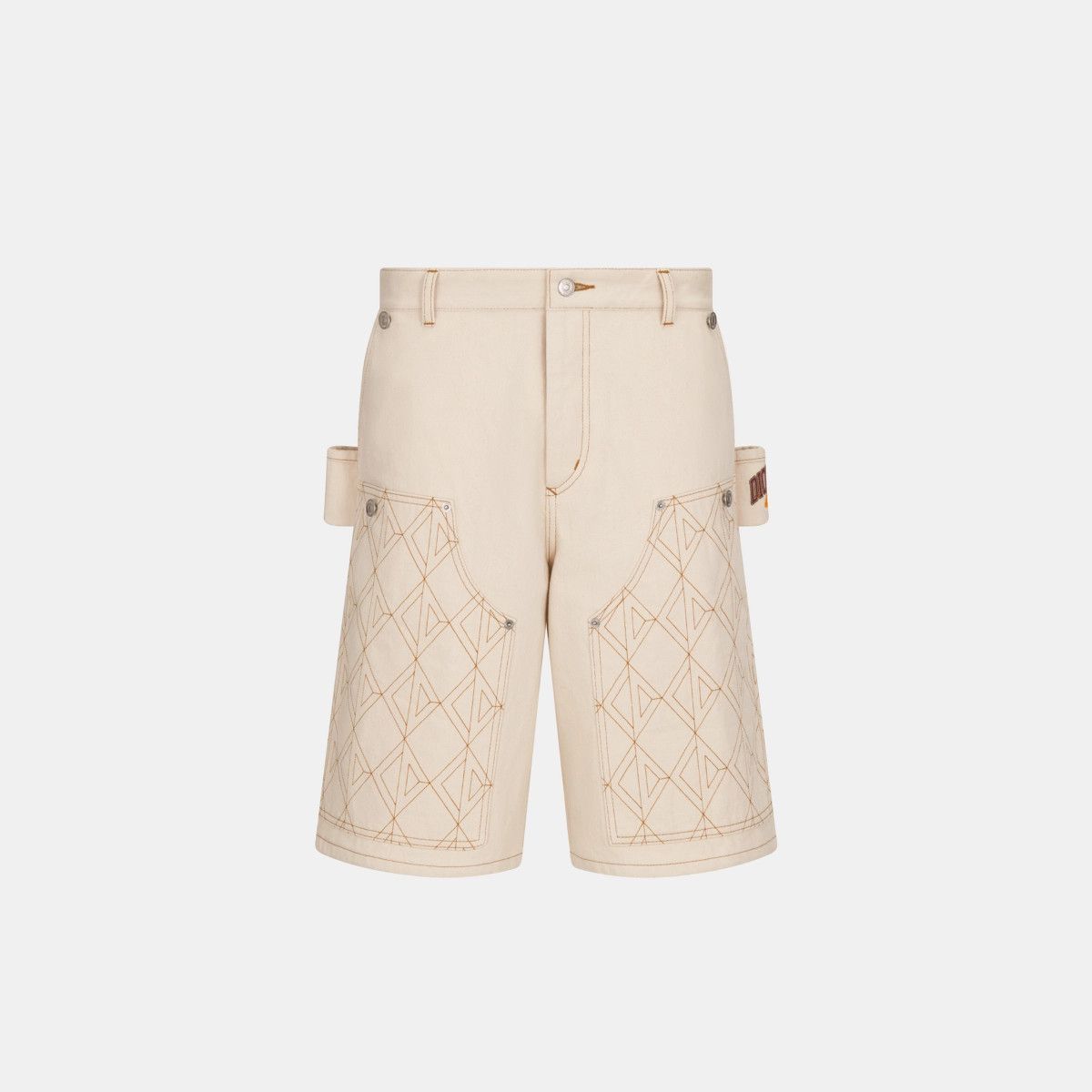 Dior o1bcso1str1224 Carpenter Bermuda Shorts in White Size US 40 / EU 56 - 1 Thumbnail