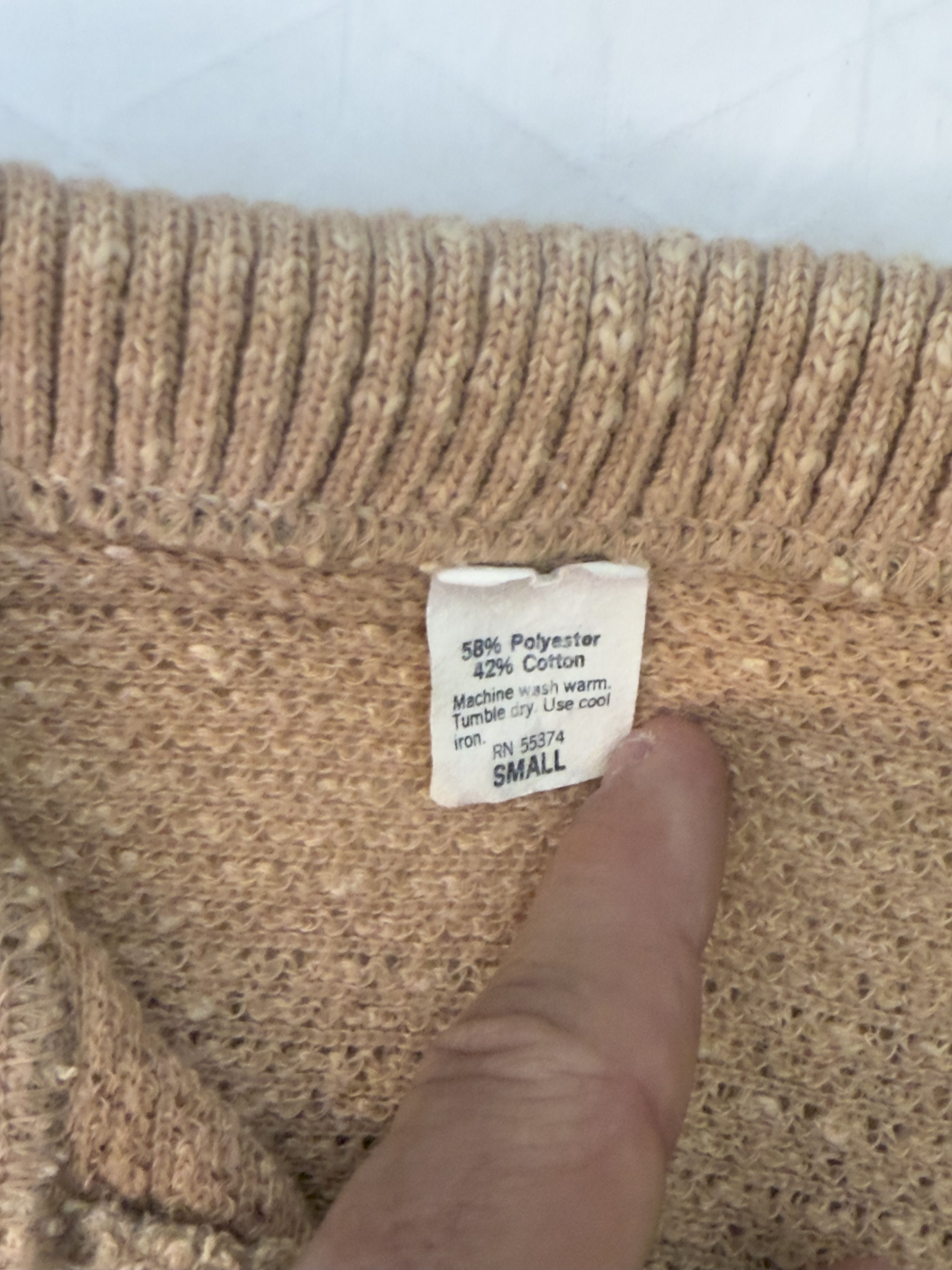 Other Standout Vintage 70s Textured Knit Polo Shirt Size US S / EU 44-46 / 1 - 5 Thumbnail