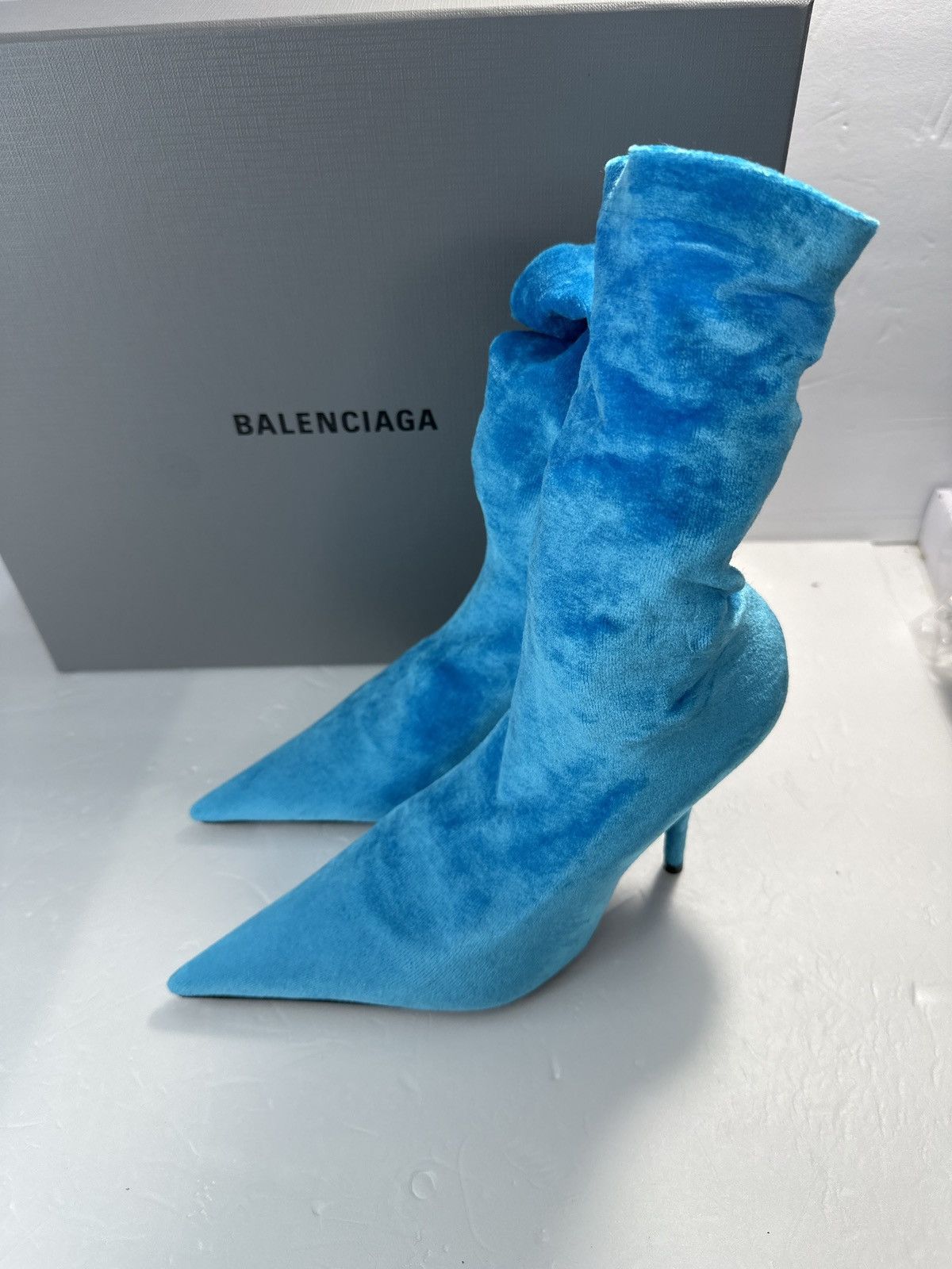 Balenciaga BALENCIAGA Velvet Printed Sock Boots Size 37 Size US 7 / IT 37 - 14 Thumbnail