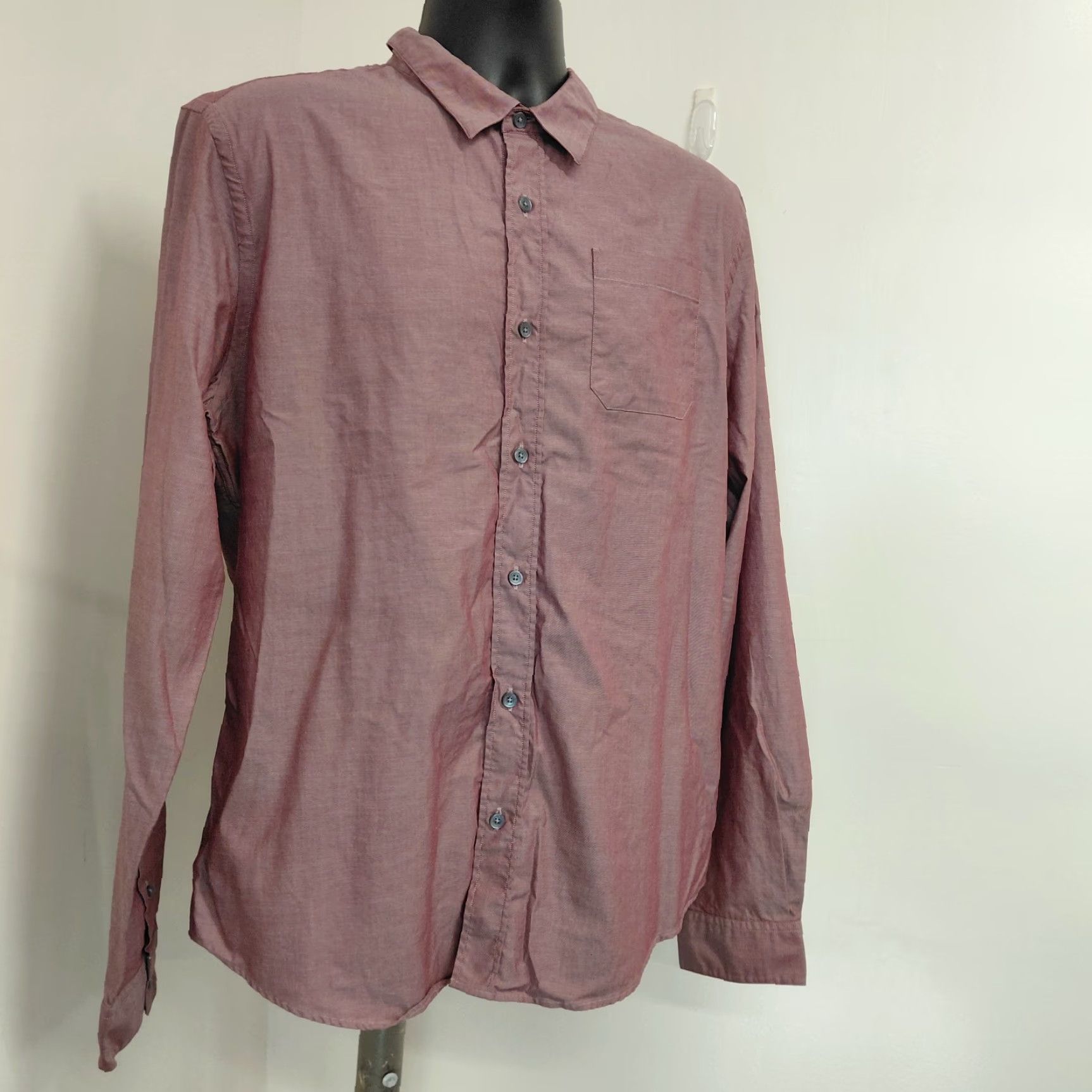 Parker Parker Dusseau Shirt Men's XL Red Wool Blend Button Up Long Sleeve Pocket Button-Up Size US XL / EU 56 / 4 - 4 Thumbnail
