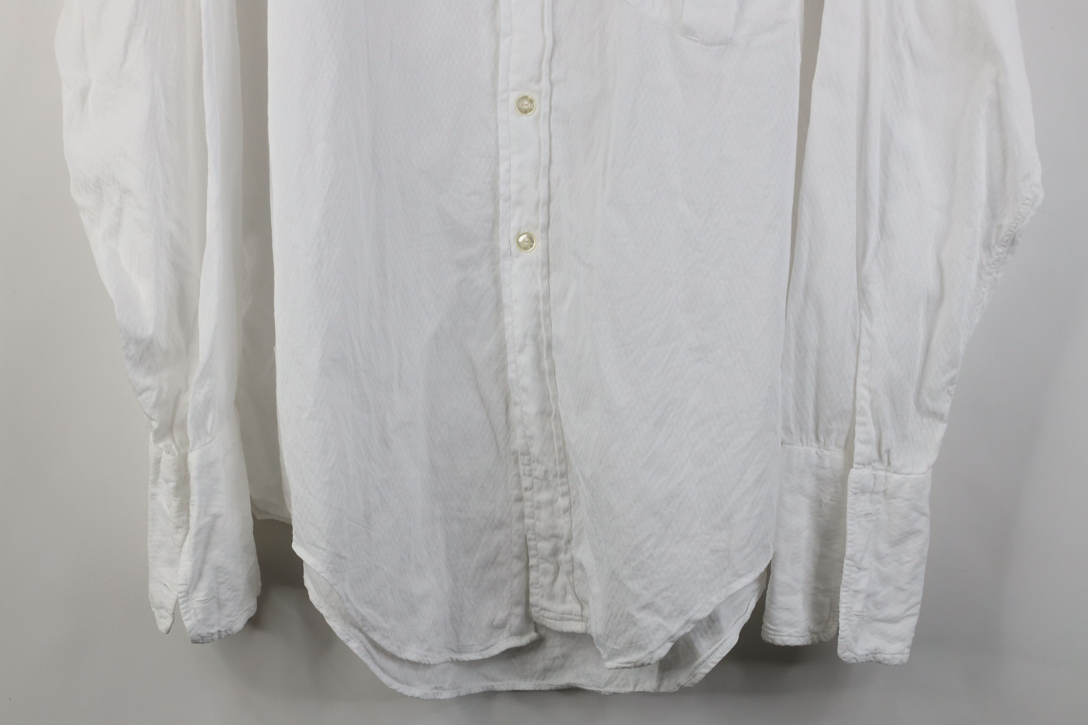 Vintage Vintage 50s Streetwear French Cuff Button Shirt White USA Size US L / EU 52-54 / 3 - 3 Thumbnail