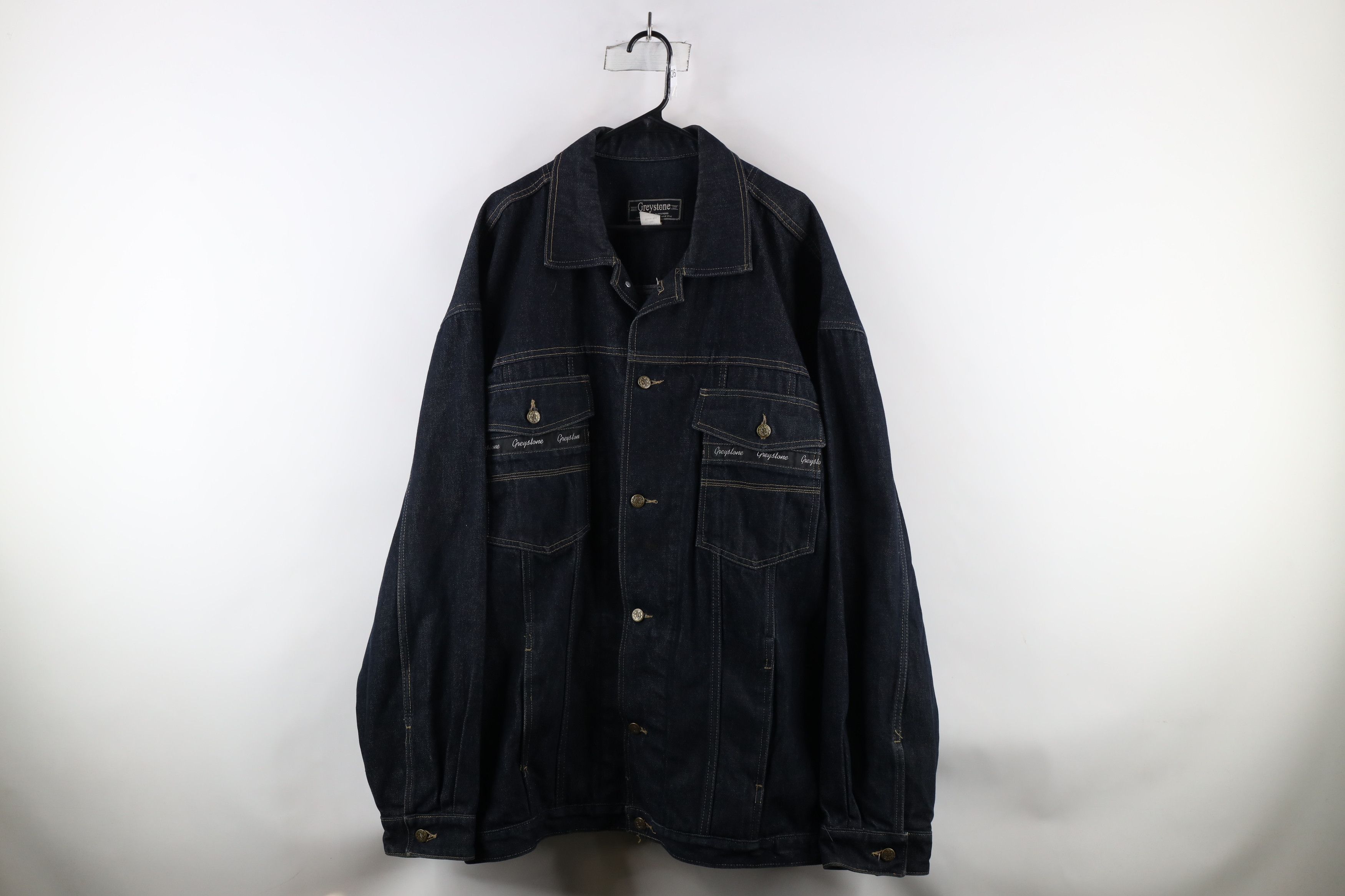 Vintage Vintage 90s Streetwear Hip Hop Denim Jean Trucker Jacket Size US XXL / EU 58 / 5 - 1 Thumbnail
