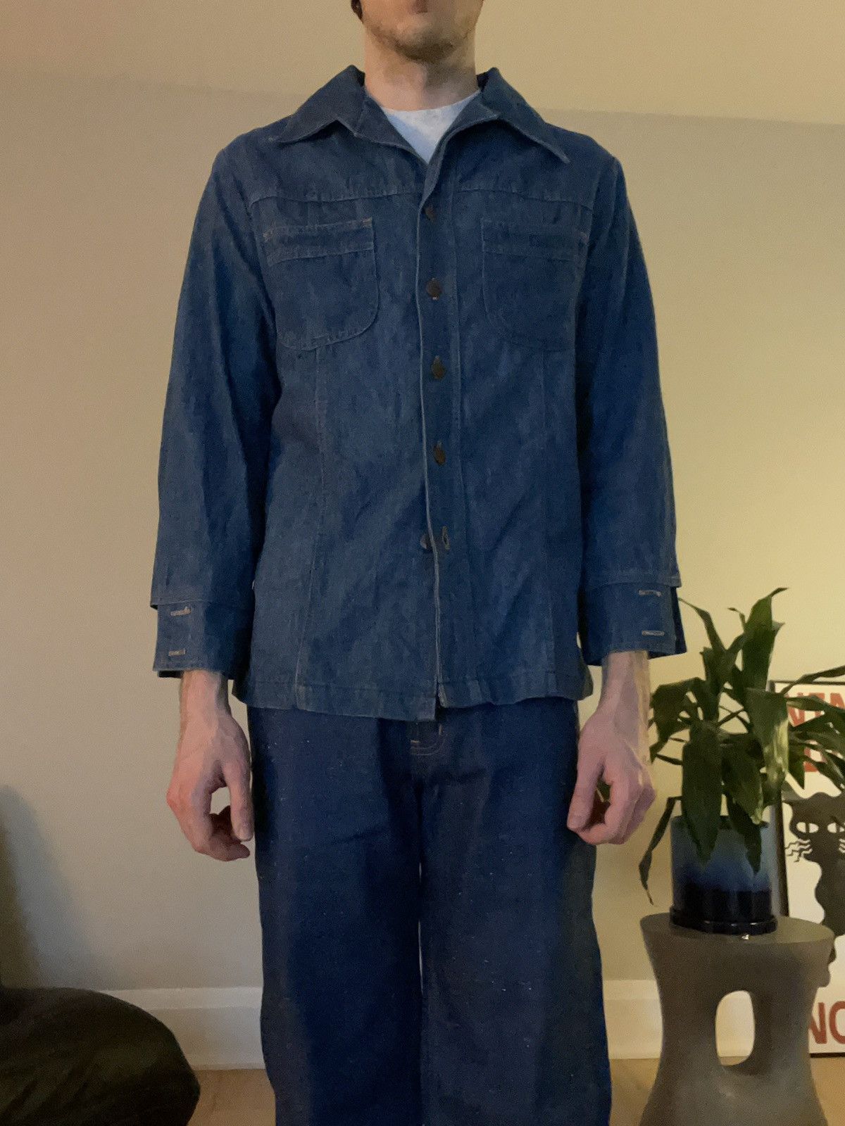 Wrangler Vintage Camp Collar Cowboy Style Button Up Size US S / EU 44-46 / 1 - 5 Thumbnail