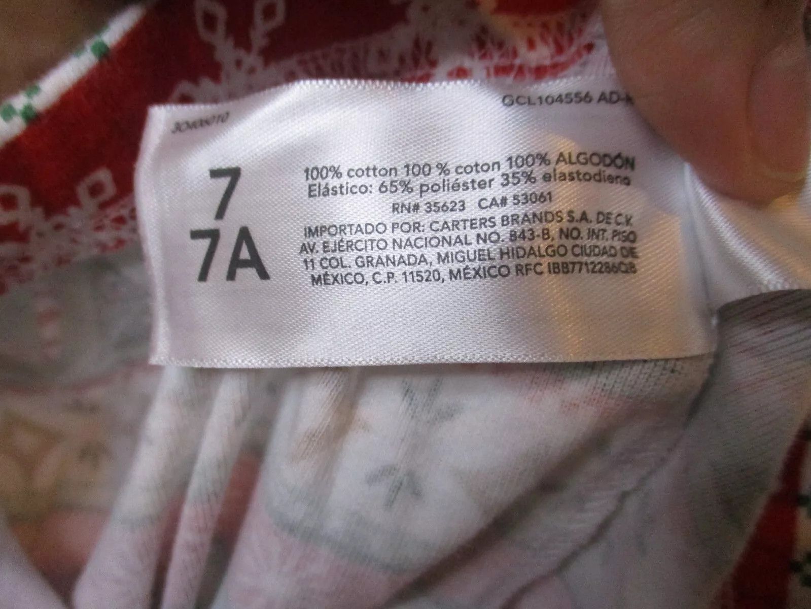Other Carter's Girls Christmas Pajama Pants Size 7/7A Size 28" / US 6 / IT 42 - 5 Thumbnail
