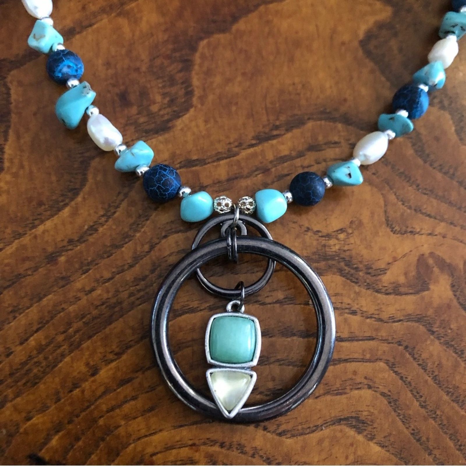 Handmade Handcrafted southwest style freshwater pearl necklac Size ONE SIZE - 8 Thumbnail
