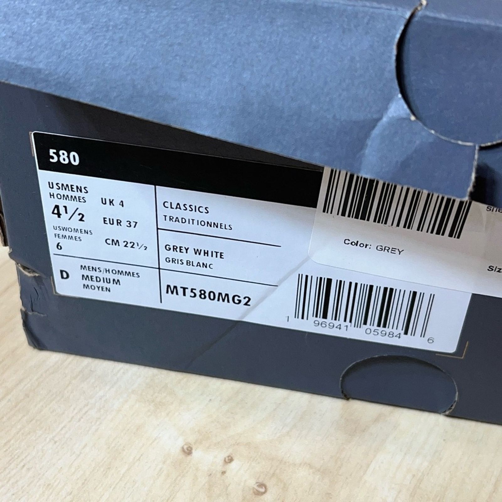 New Balance New Balance 580 “Raincloud Grey White” Size US 6 / IT 36 - 7 Thumbnail