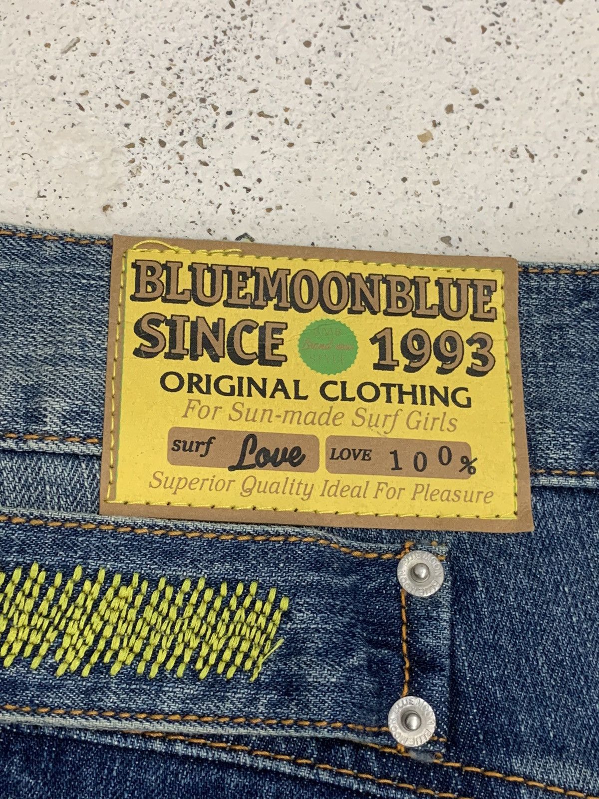 Blue Blue Japan × Japanese Brand Blue Moon Blue Japan Heavy Stiching Buckle Back Surf Style Size US 29 - 18 Thumbnail