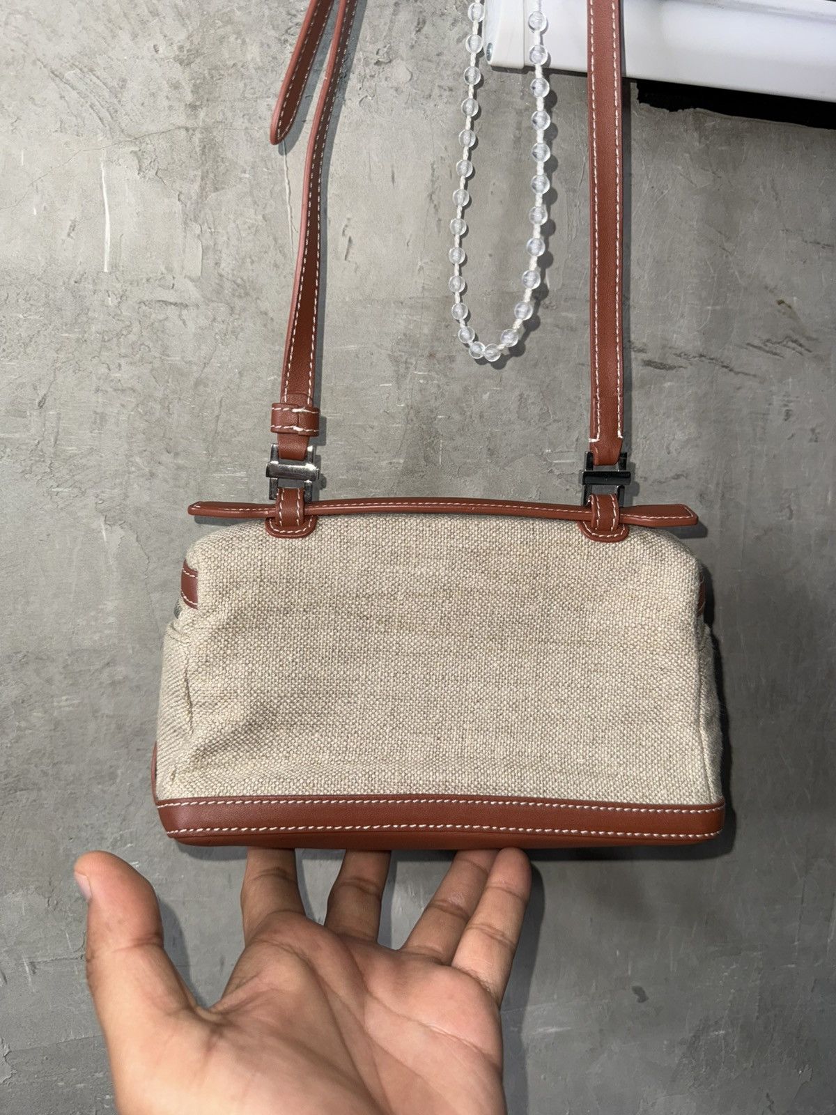 Loro Piana Loro Piana Extra Pocket L19 Canvas & Leather Top Handle Bag Size ONE SIZE - 3 Thumbnail