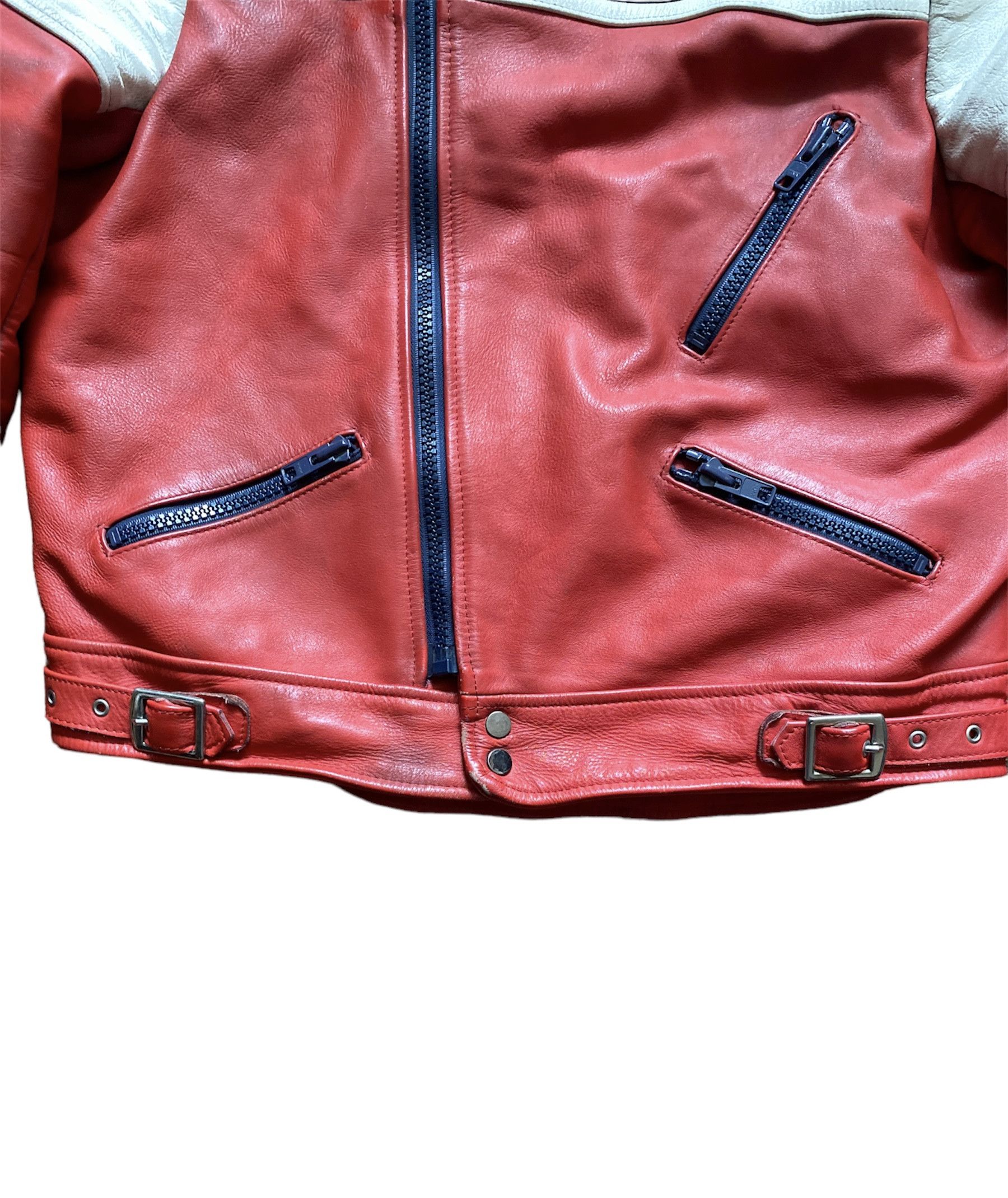 Vintage Rare UK Vintage 80s Wolf Leathers Biker Jacket Cafe Racer Size US XL / EU 56 / 4 - 7 Thumbnail