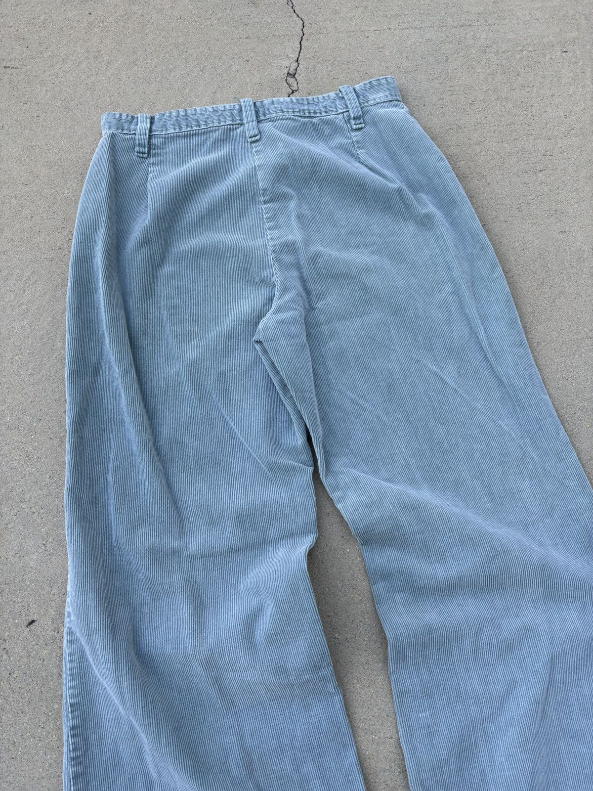 Vintage 1970s Faded Green Corduroy Flare Pant Size 27" / US 4 / IT 40 - 7 Thumbnail
