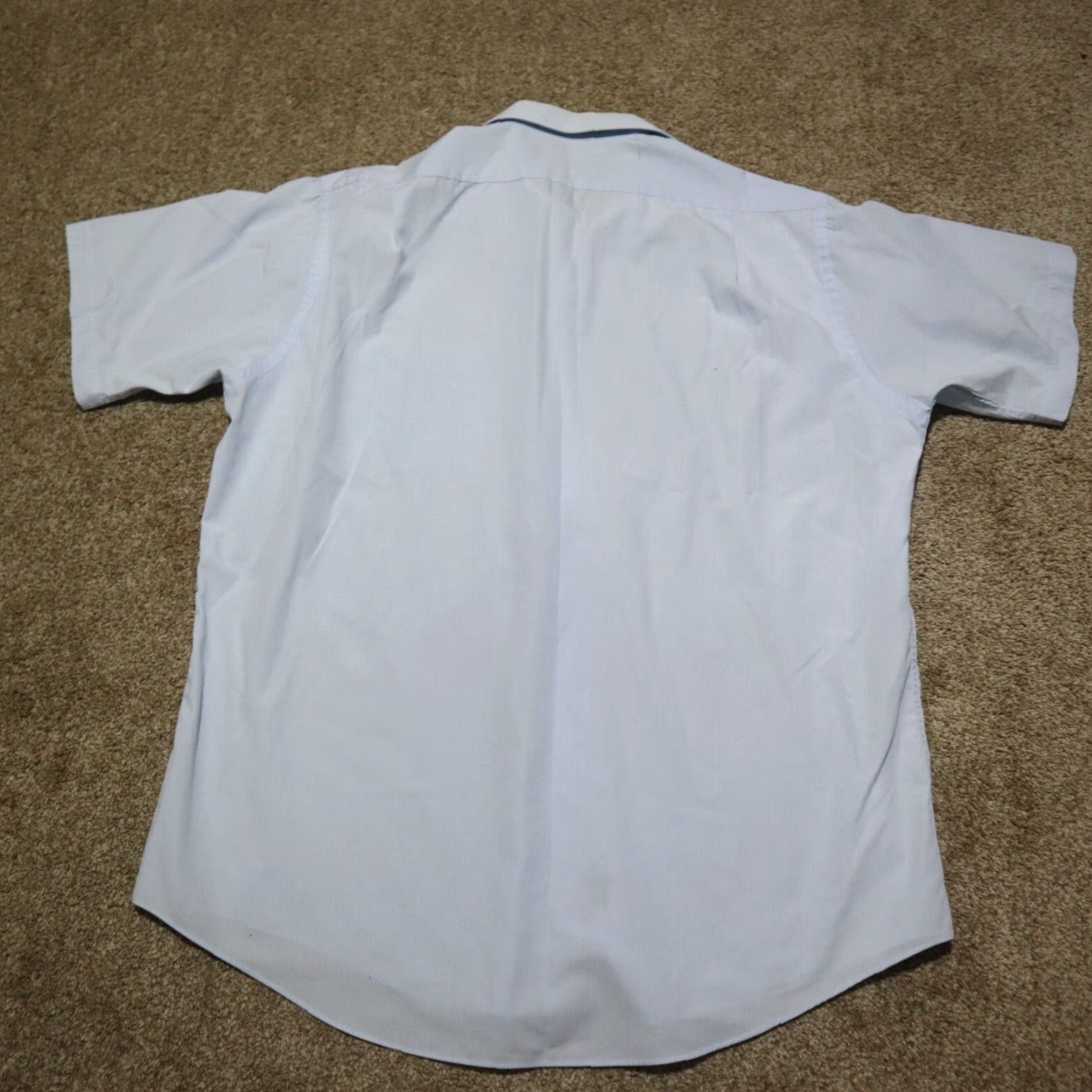 Vintage David Taylor Shirt Short Sleeve Adult Size 17 Light Blue Button-Down Collared 90s Style Mens Size US XL / EU 56 / 4 - 7 Thumbnail