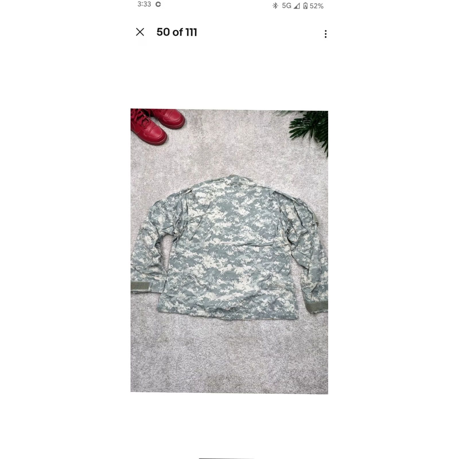 Vintage US Army Jacket Mens M Medium Camo Collared Zip Digital Camo Short Size US 31 - 7 Thumbnail