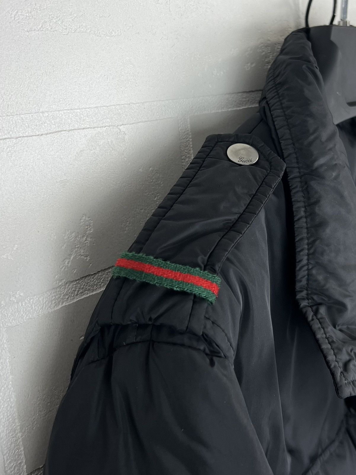 Gucci GUCCI Down Puffer Jacket Web Stripe by Tom Ford Black Men's Size US L / EU 52-54 / 3 - 7 Thumbnail
